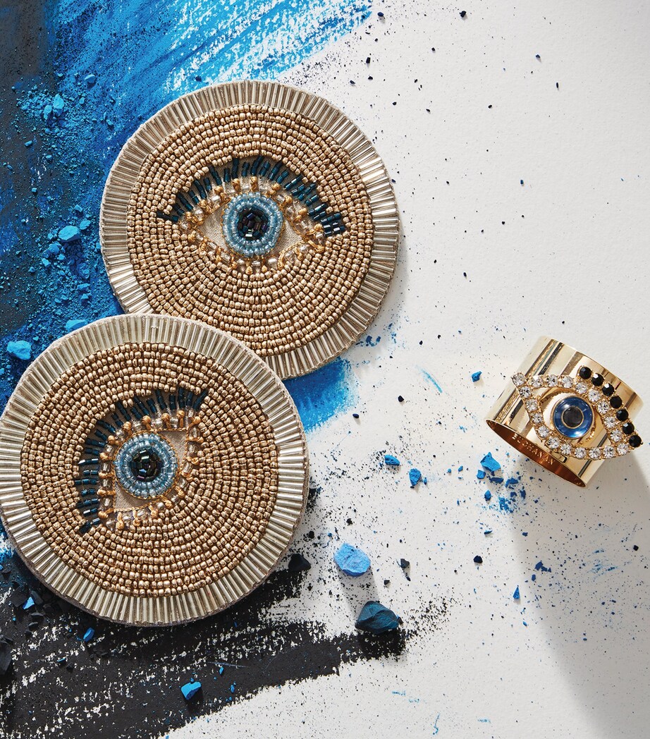 Evil Eye Napkin Rings (Set of 2) GOLD Image 4