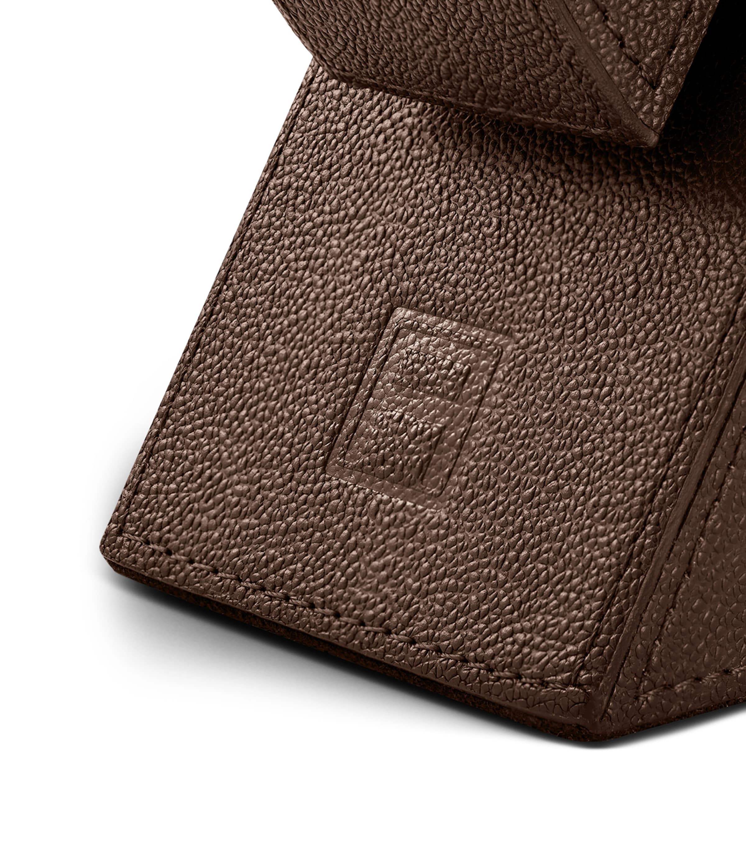 Leather Right Cubist Bookend DARK BROWN Image 4