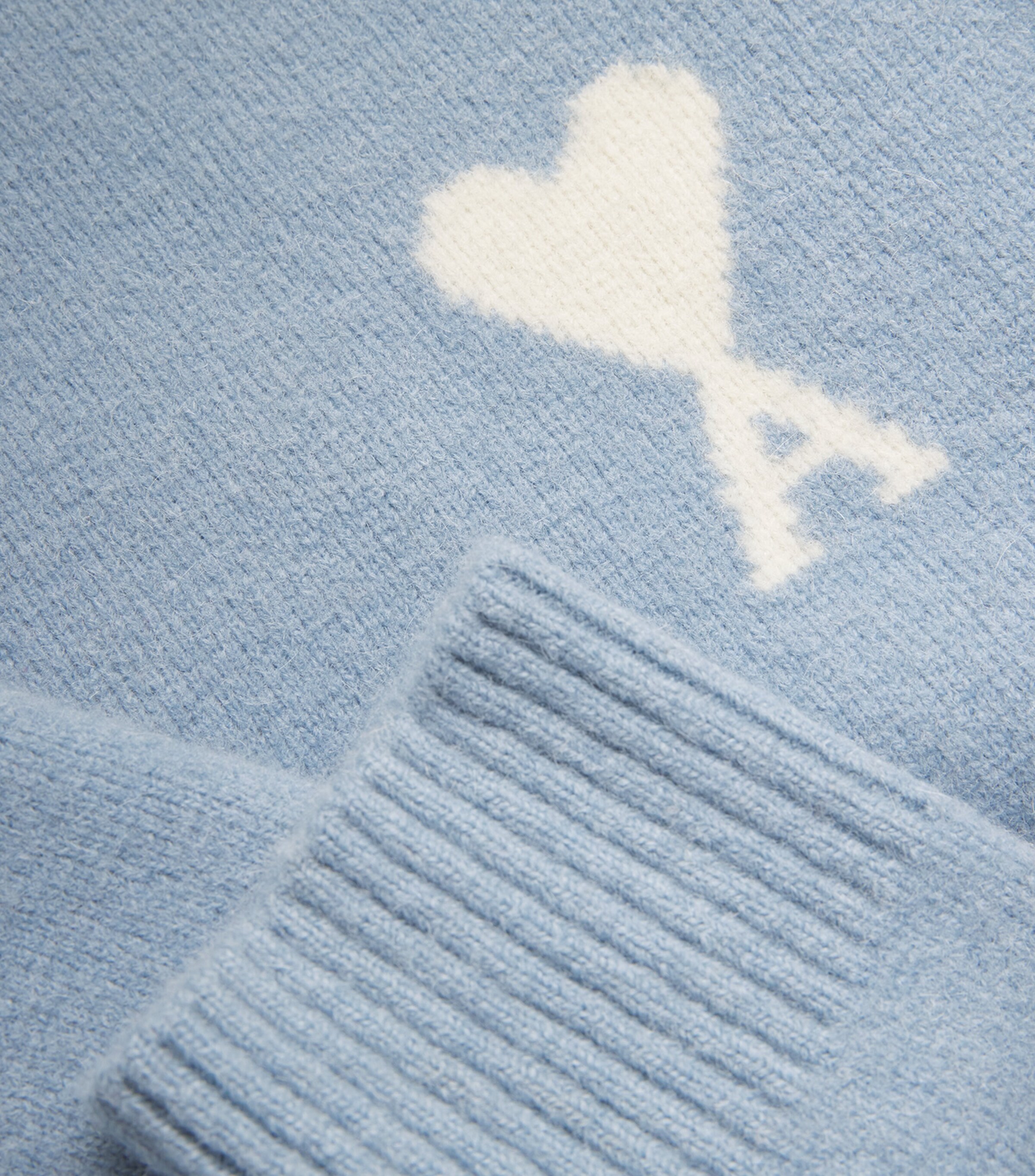 Alpaca-Blend Ami de Coeur Sweater 4509 - CIEL/ECRU Image 5