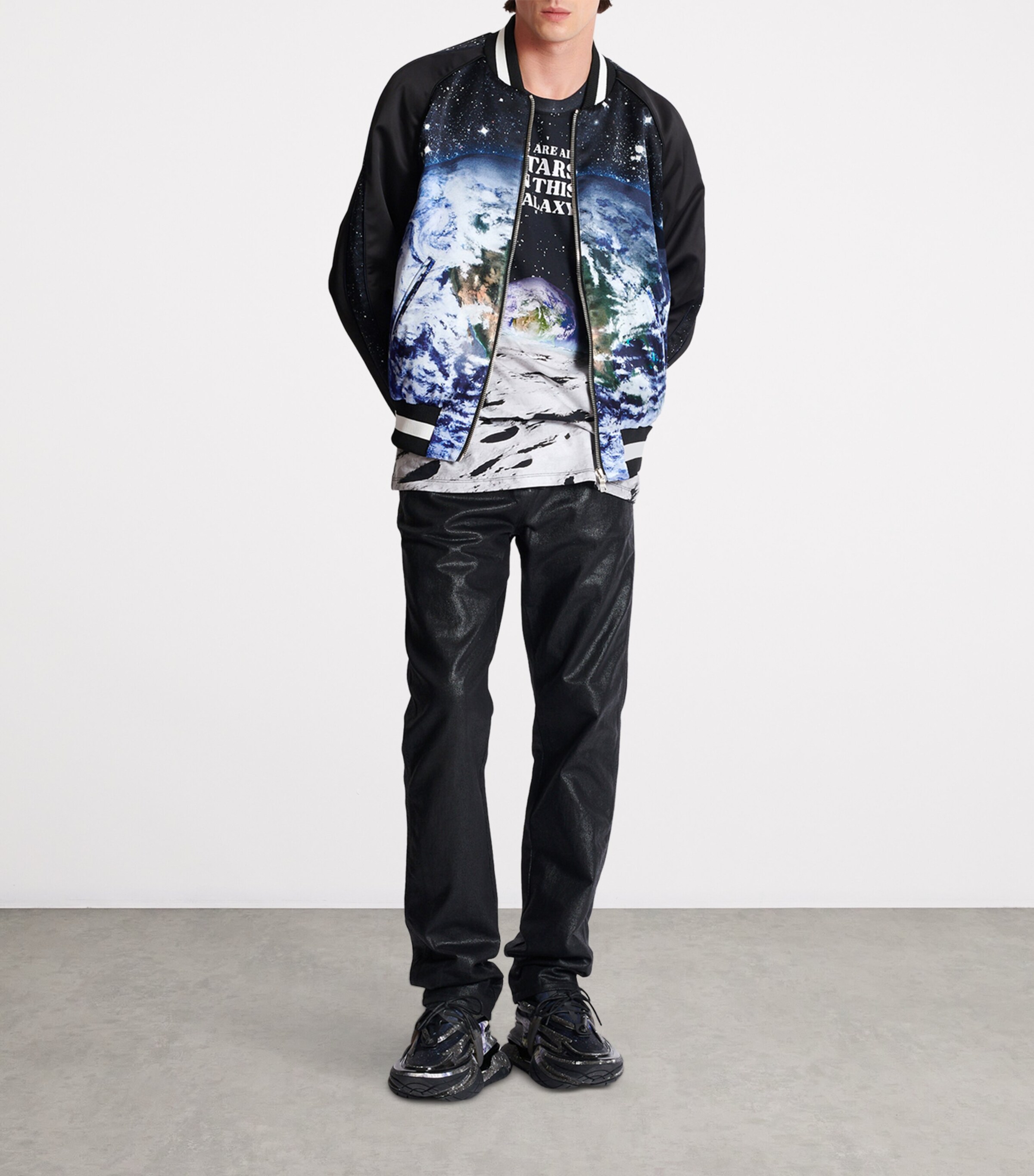 Printed Bomber Jacket EAH NOIR/MULTICO Image 4