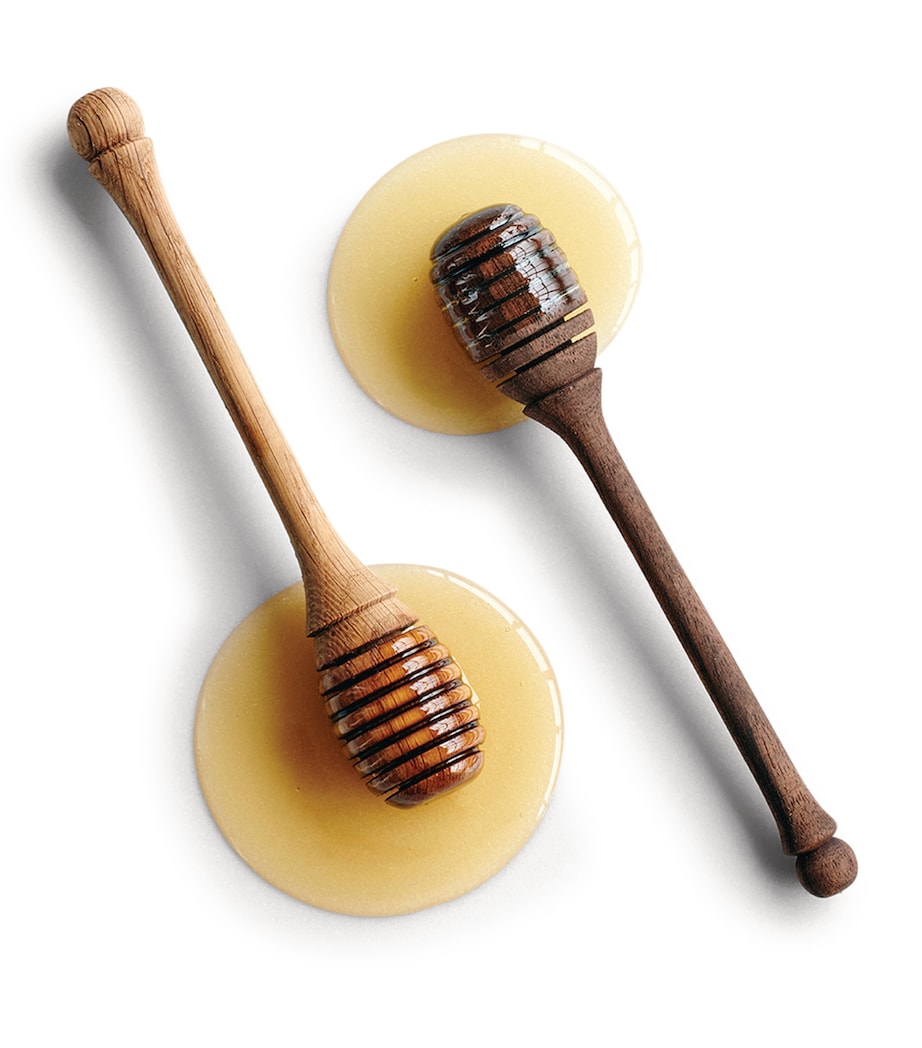 Hand-Turned Wooden Honey Dipper NO COLOUR Image 1