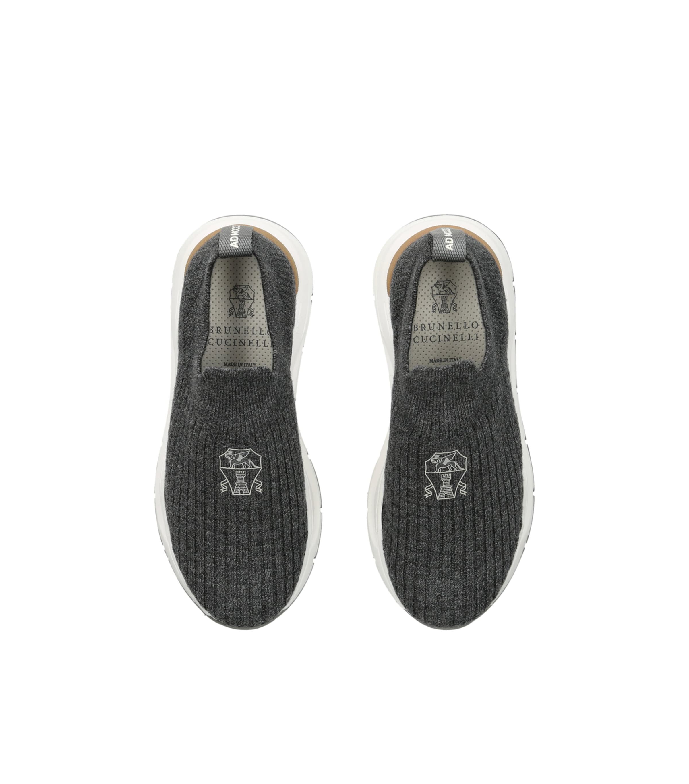 Brunello Cucinelli Kids Knitted Slip-On Sneakers — photo 3