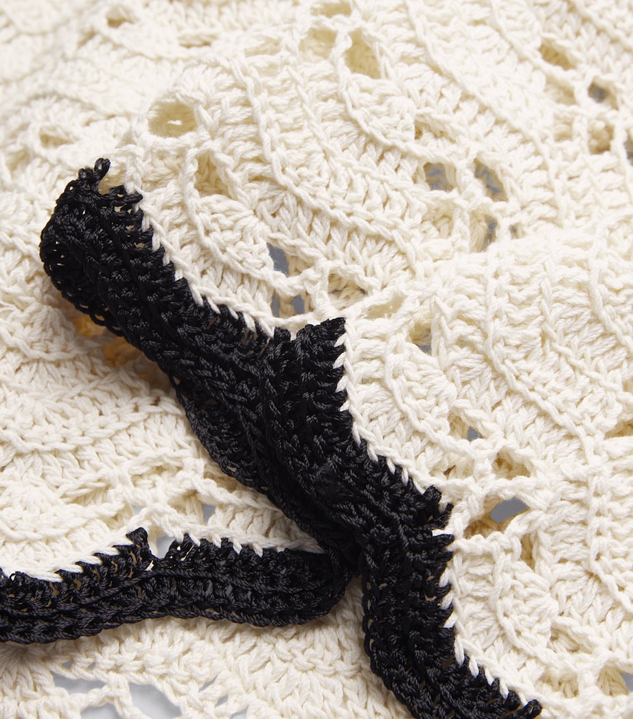 Cotton Rhiannon Crochet Tank Top CRBL/CREAM/BLACK Image 5