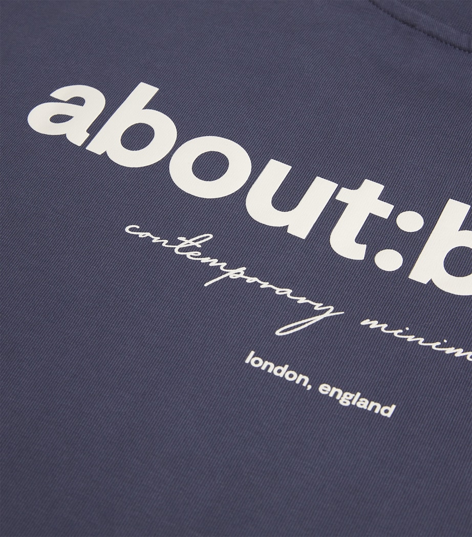 Cotton Back Logo T-Shirt SMOKE BLUE/ECRU Image 5