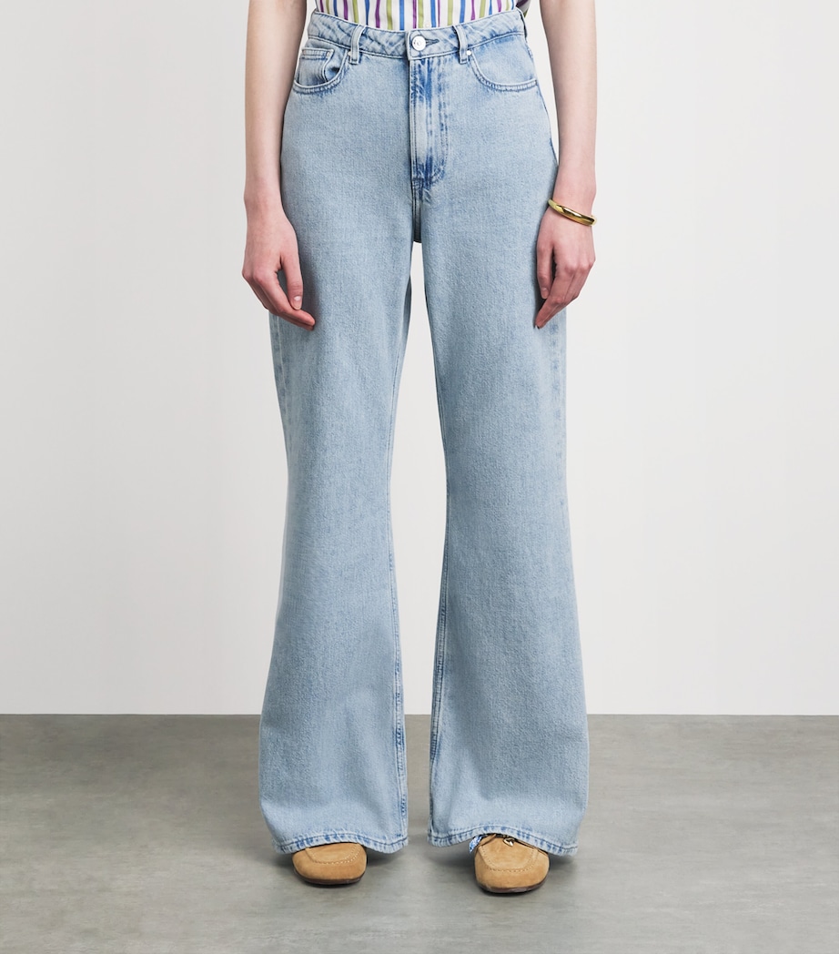 Claudie Pierlot Womens Flared Jeans Blue Denim Image 4