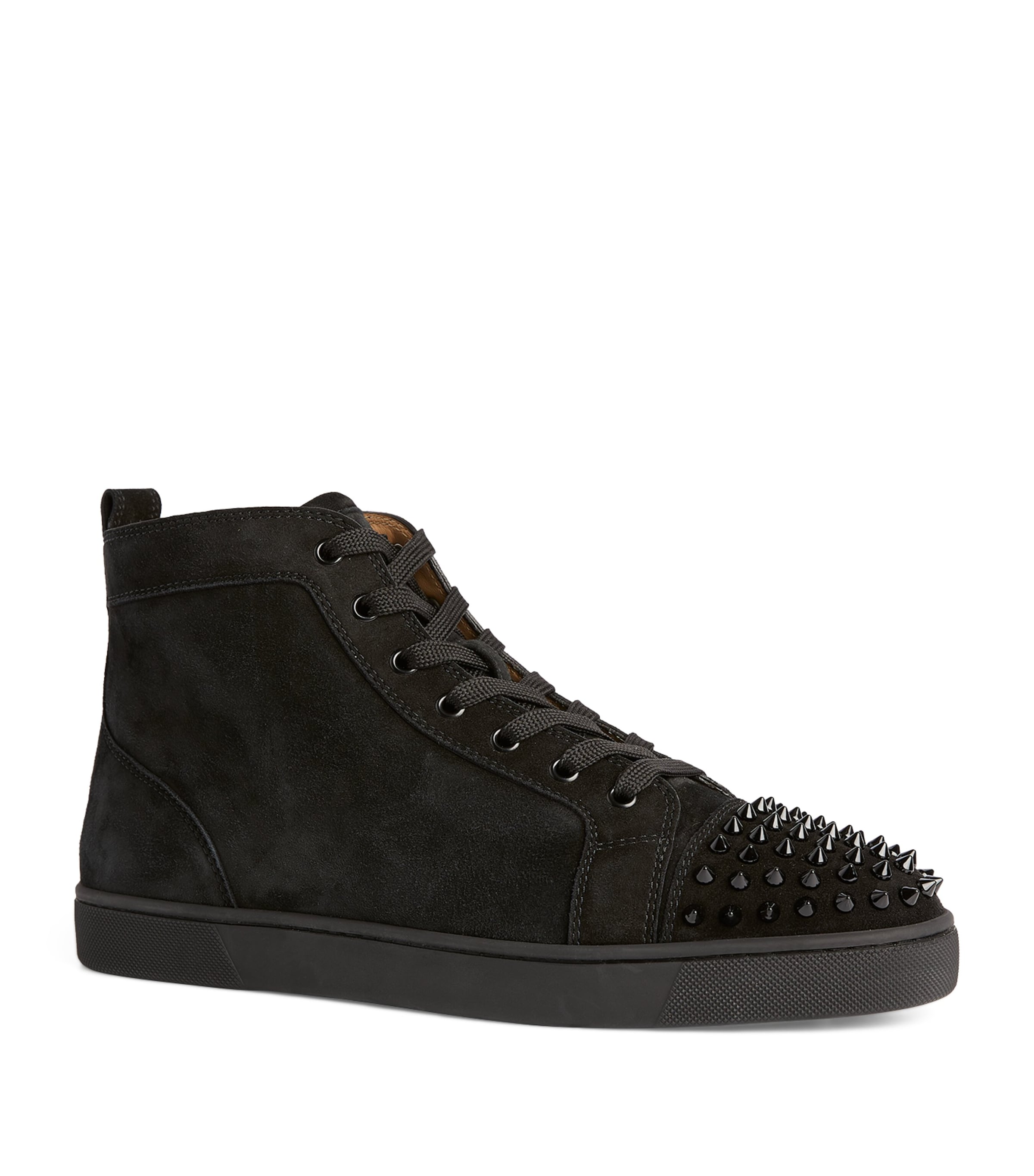Christian Louboutin Lou Spikes Suede Sneakers | Designers | Christian Louboutin | Men Shoes | Trainers | High-Top Trainers