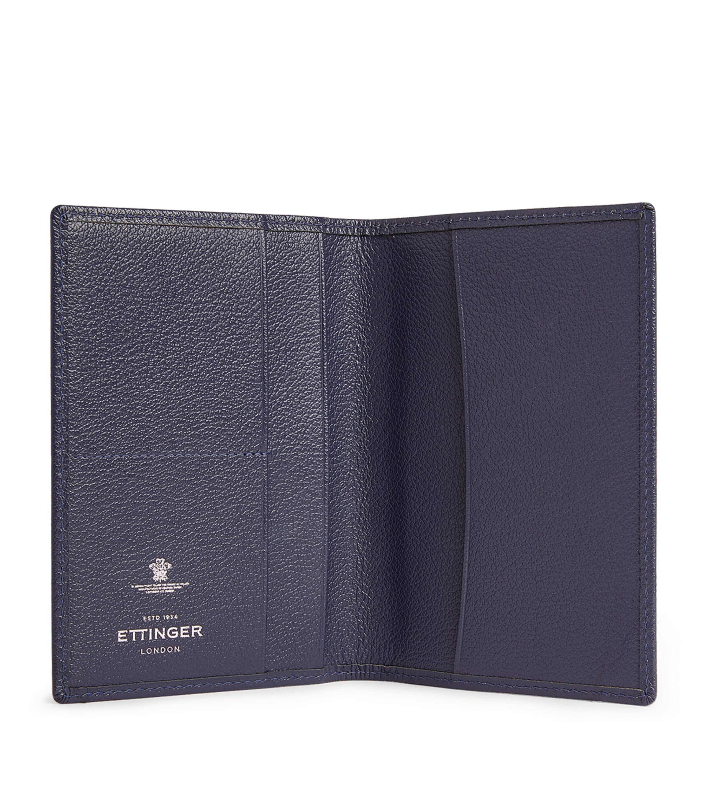 Leather Capra Passport Case MARINE BLUE Image 3