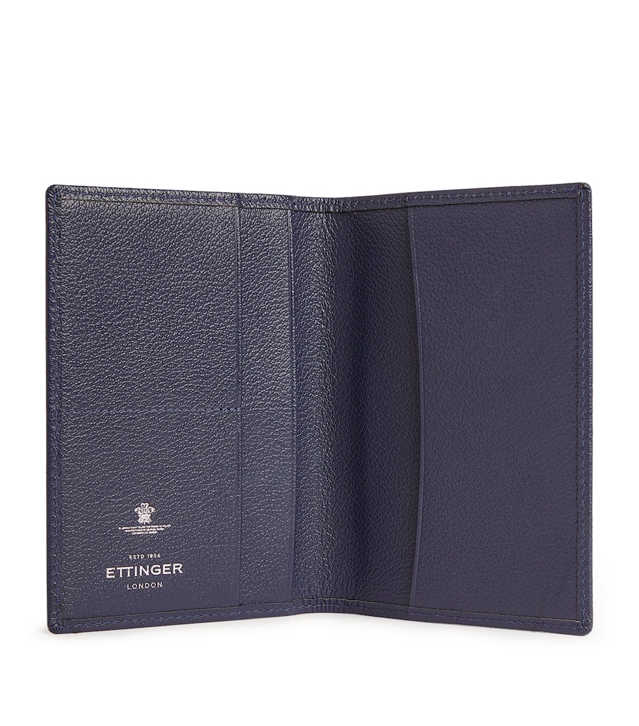 Leather Capra Passport Case MARINE BLUE Image 3