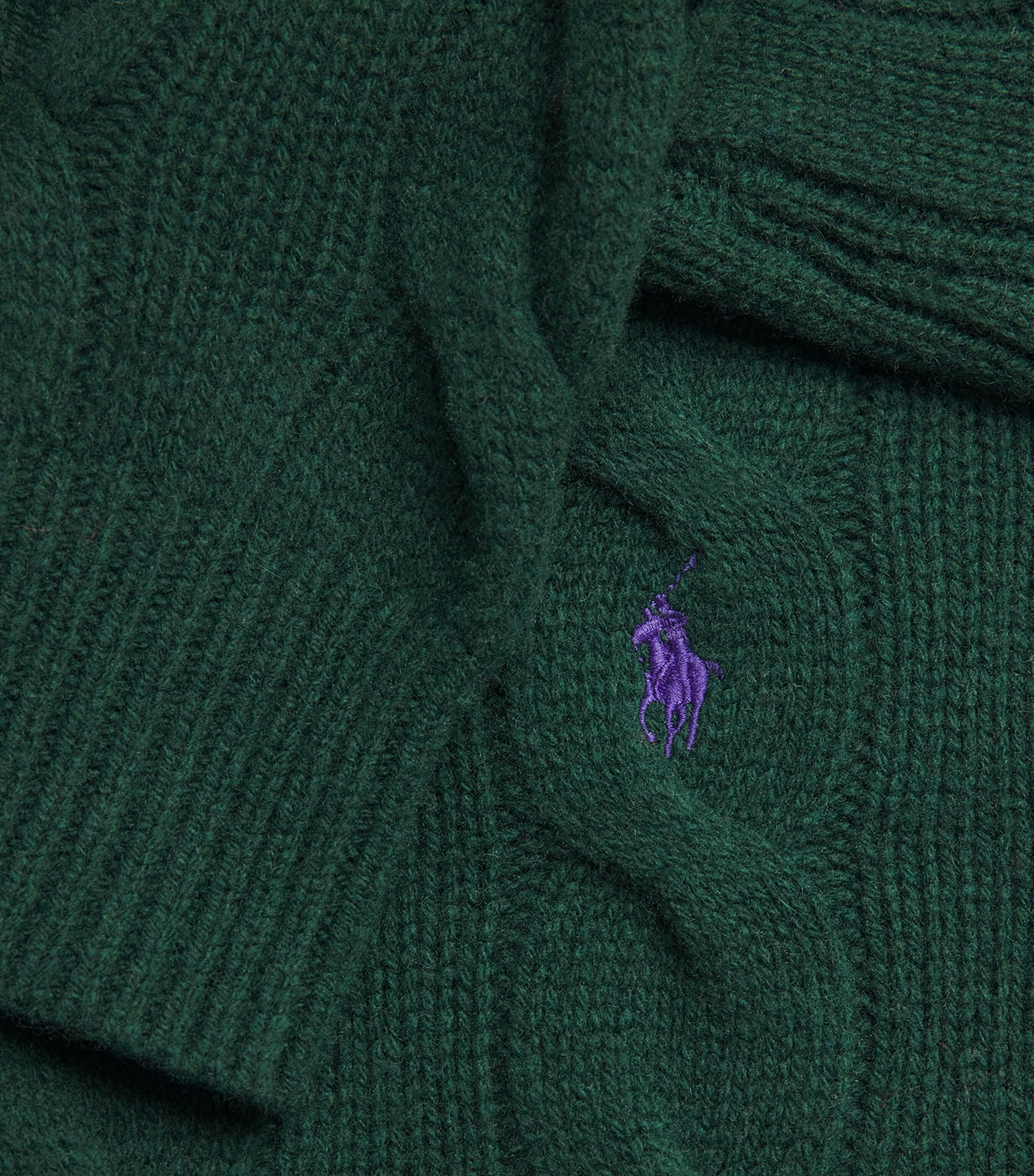 Wool-Cashmere Cable-Knit Sweater COLLEGE GREEN Image 5