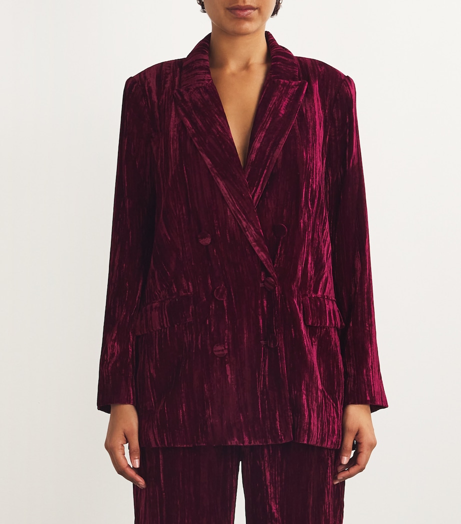 Velvet Aimee Oversized Blazer DARK PORT VELVET Image 3