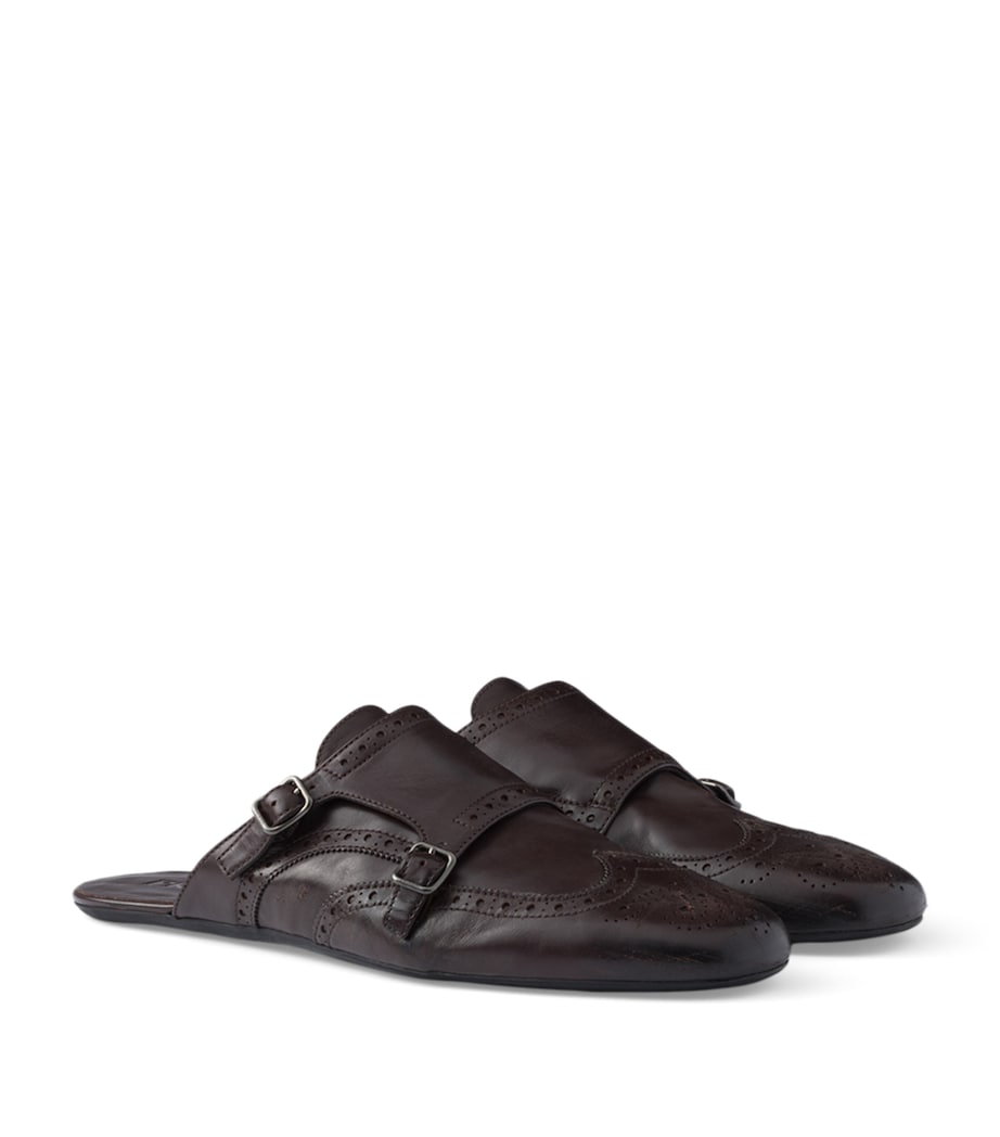Calfskin Monk-Strap Mules F0192 Image 1