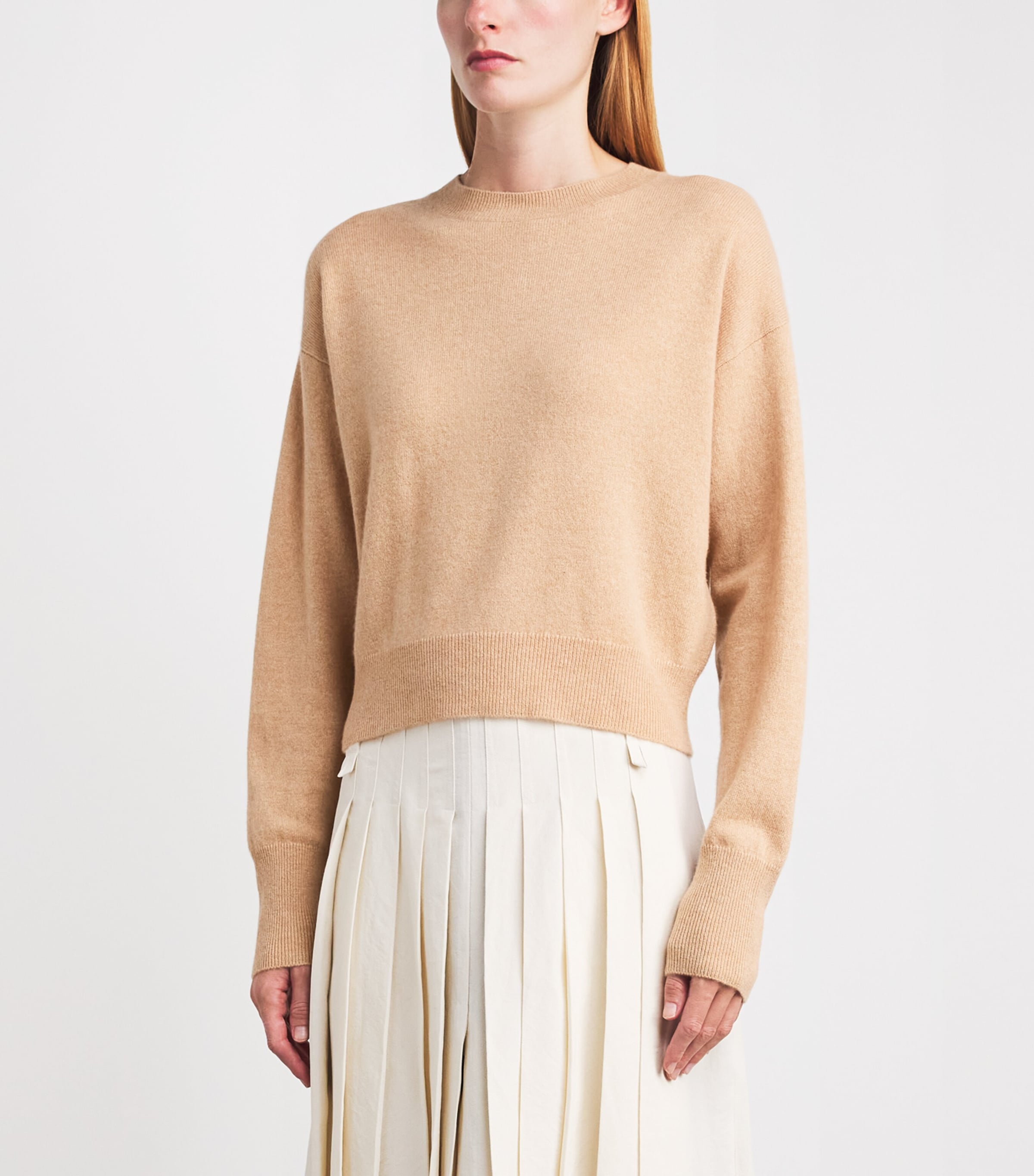 Le Kasha Womens Organic Cashmere Menorca Sweater Oat Image 4