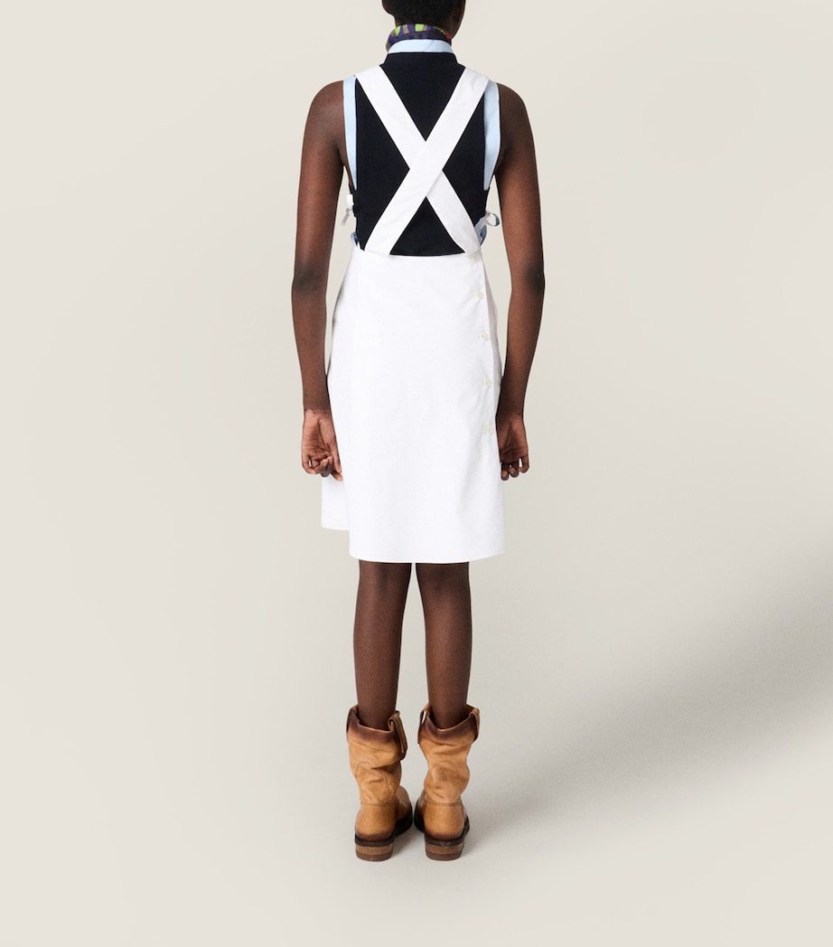 Miu Miu Womens Cotton Poplin Apron Mini Dress Image 3