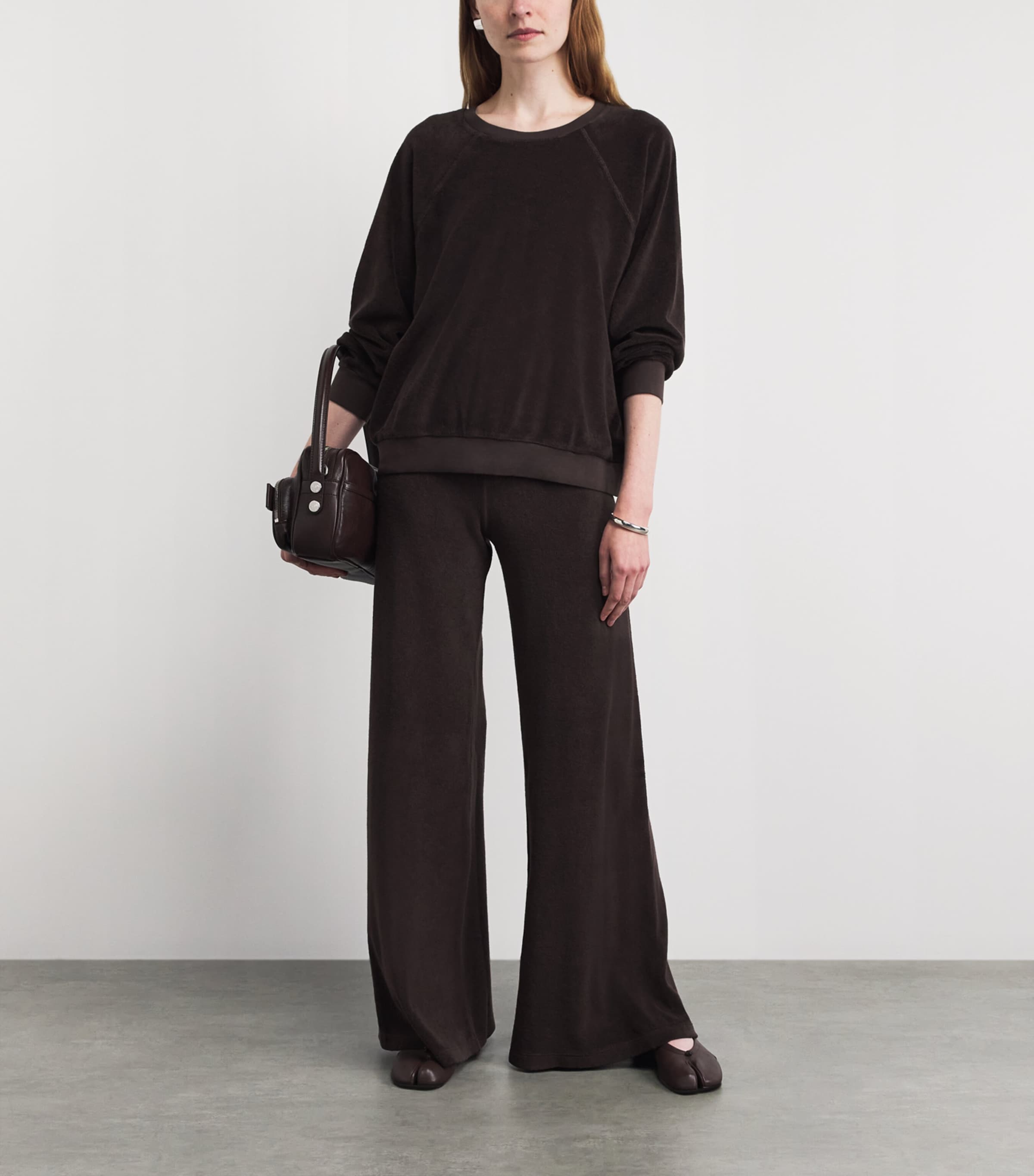 Suzie Kondi Womens Cotton-Blend Zephyra Sweatpants Truffle Image 2