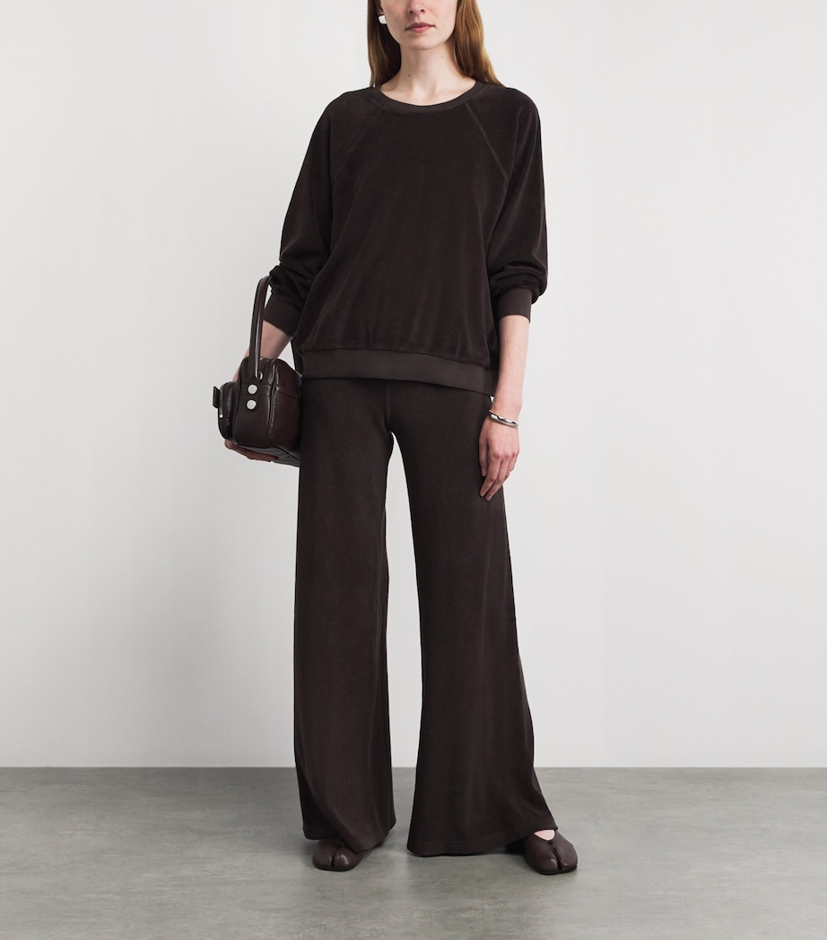 Suzie Kondi Womens Cotton-Blend Zephyra Sweatpants Truffle Image 2