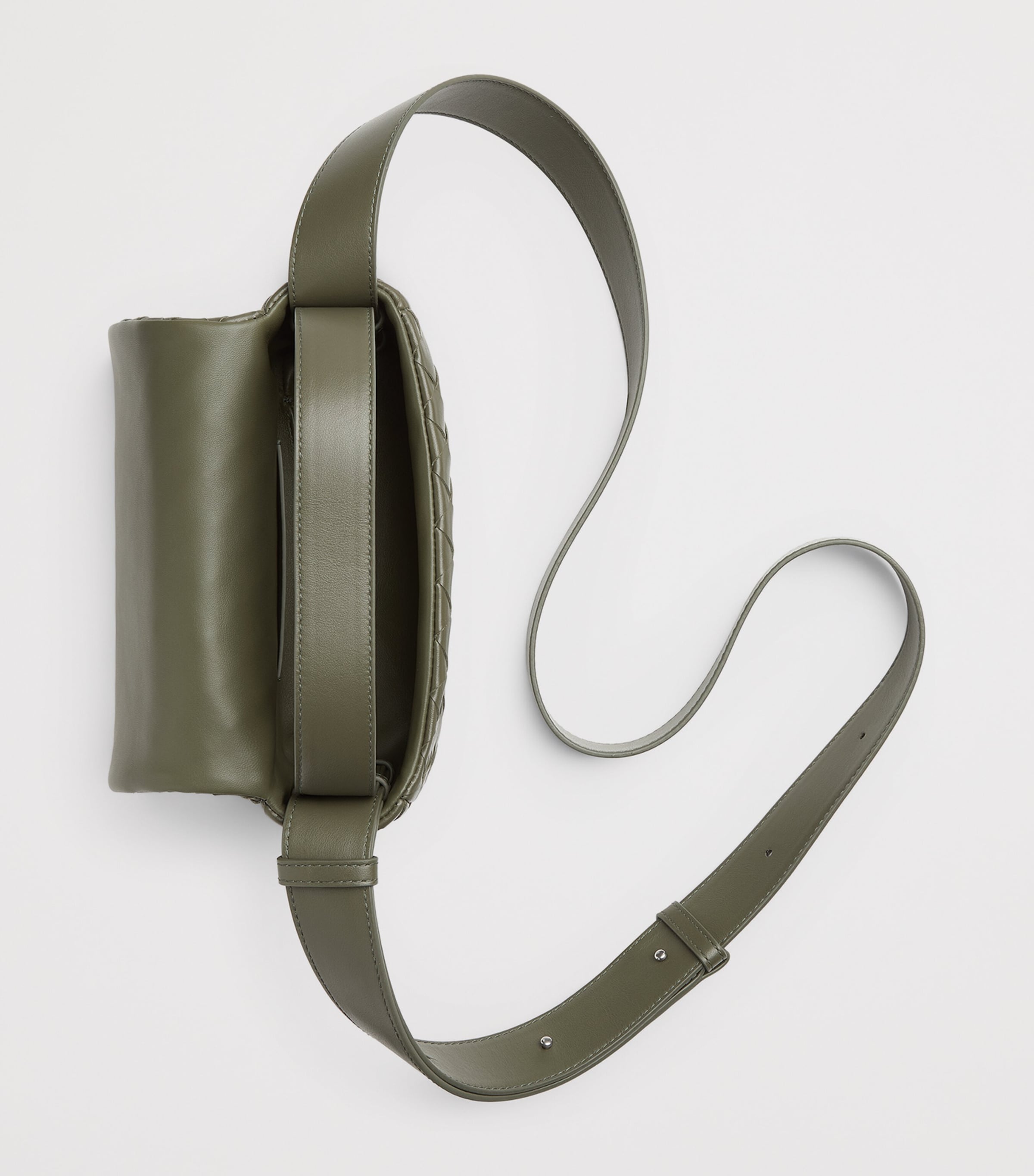 Mini Leather Intrecciato Flap Cross-Body Bag 3248 Image 4