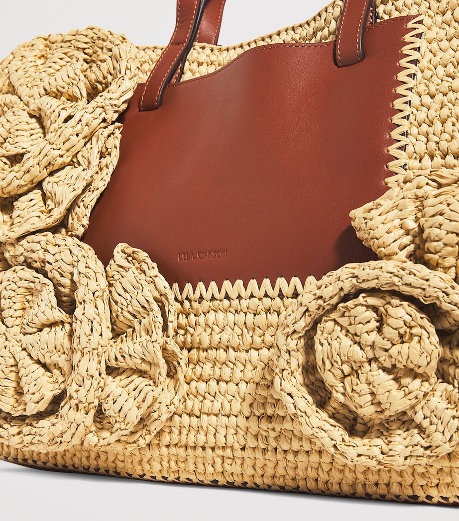 Raffia Floral Lali Tote Bag 810 NATURAL Image 6