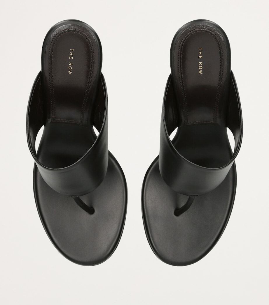 The Row Signum Leather Sandals 85 Black Image 4