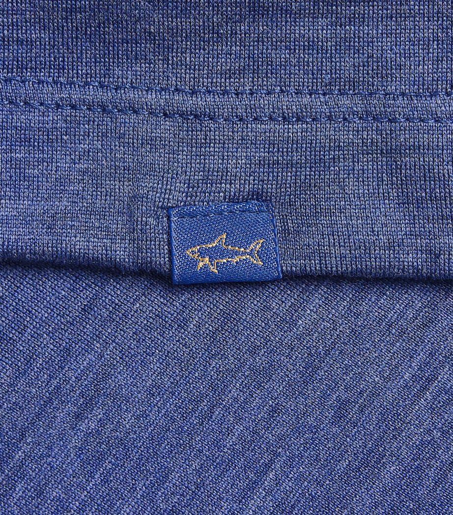 Paul & Shark Mens Cotton-Silk Melange T-Shirt Royal Blue Image 6
