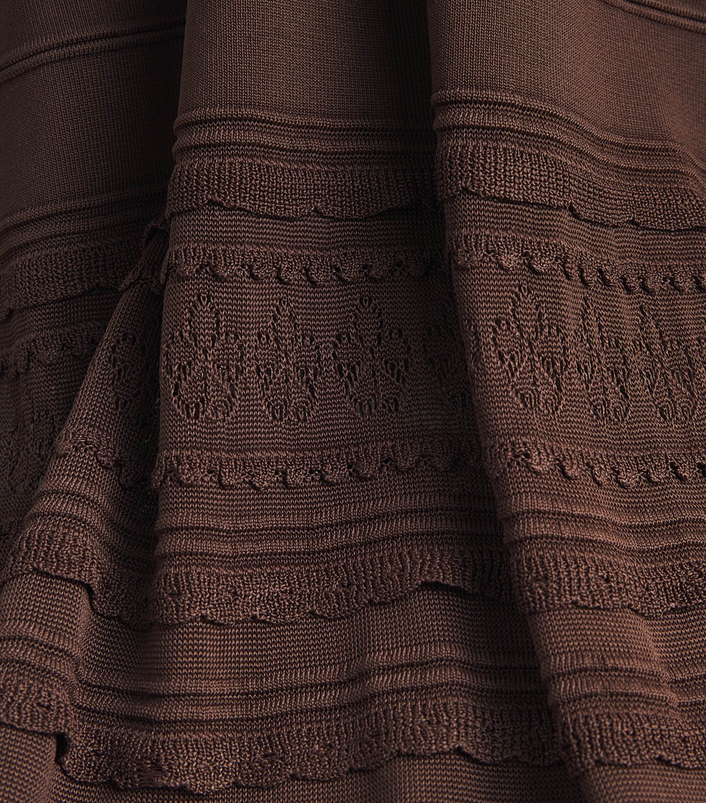 Sandro Paris Womens Panelled Maxi Skirt Brown Image 6