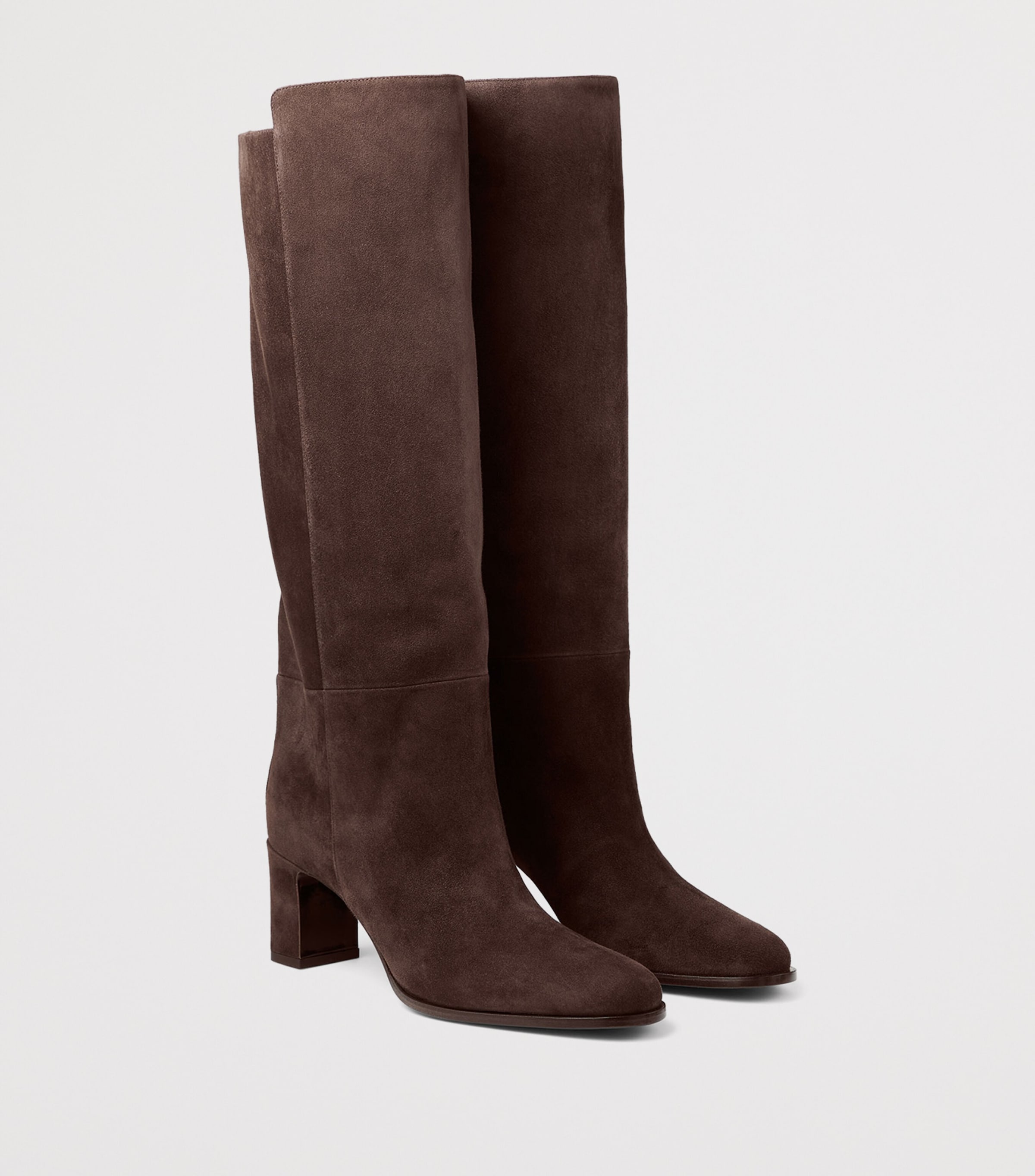 Jimmy Choo Womens Caly 65 Suede Knee-High Boots Chocolate Image 2