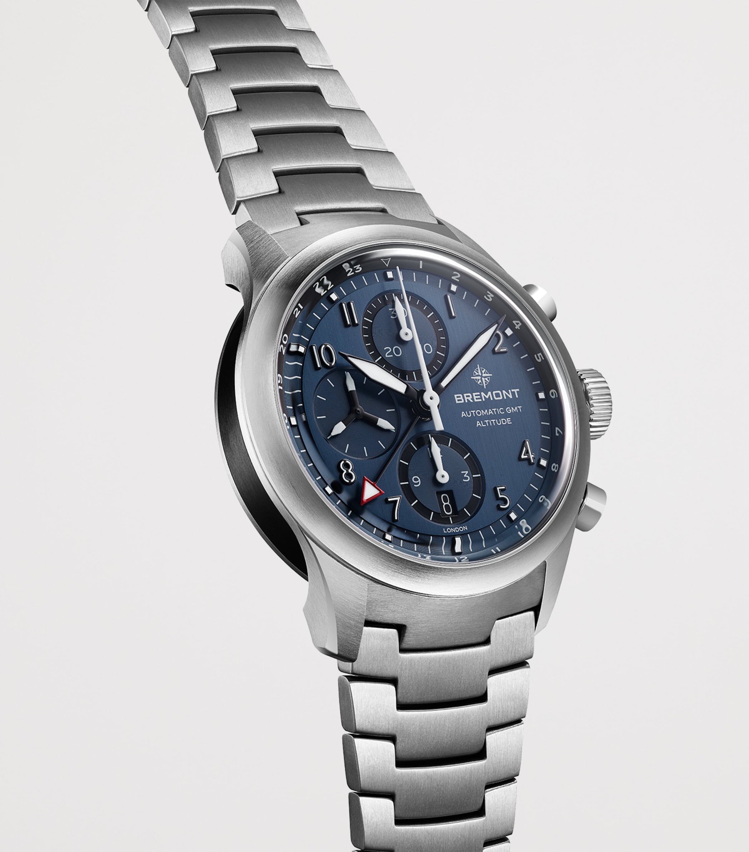 Bremont Titanium Altitude Chronograph GMT Watch 42mm Blue Image 5