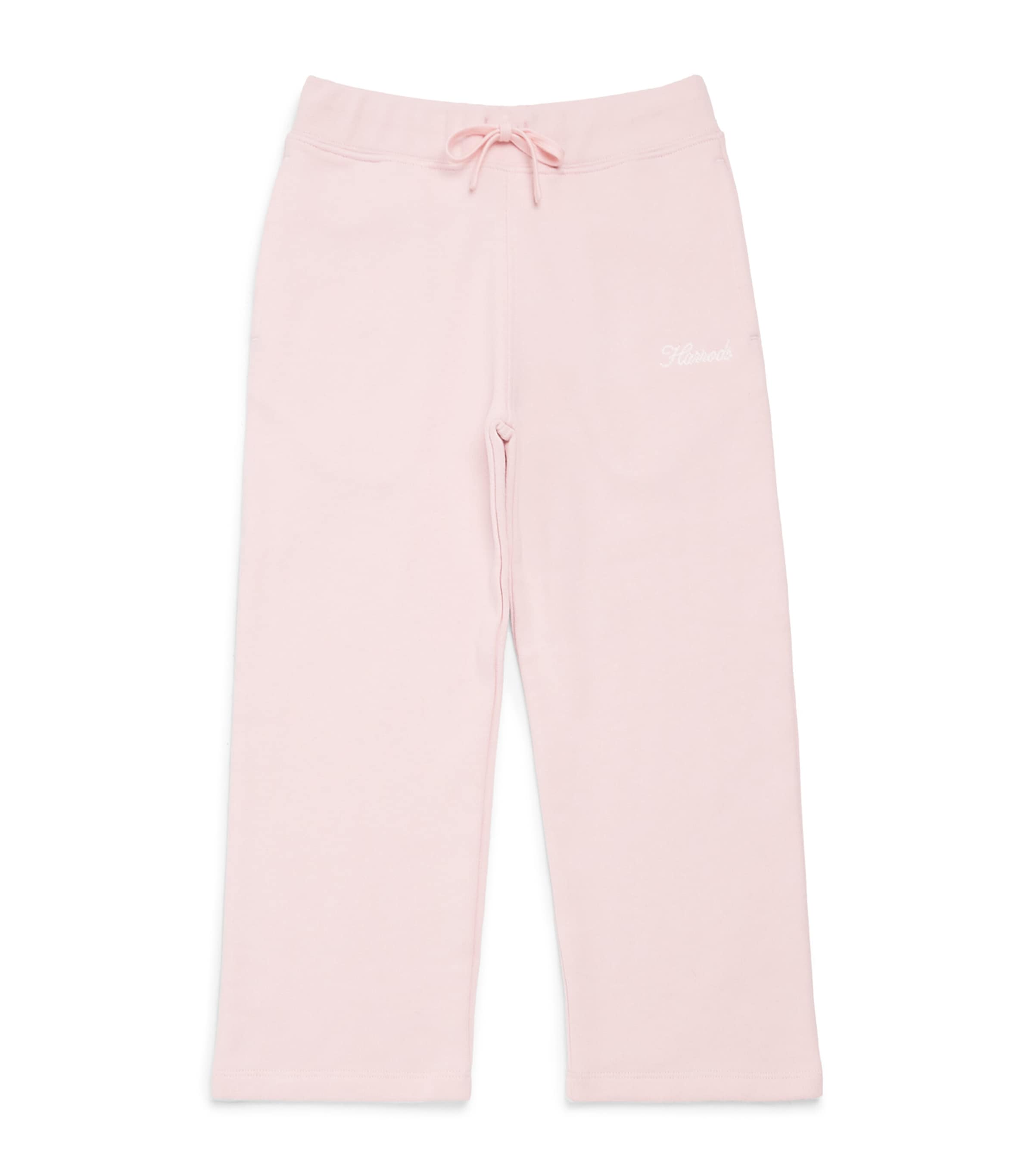 Harrods Fleece-lined Logo Sweatpants In Pink