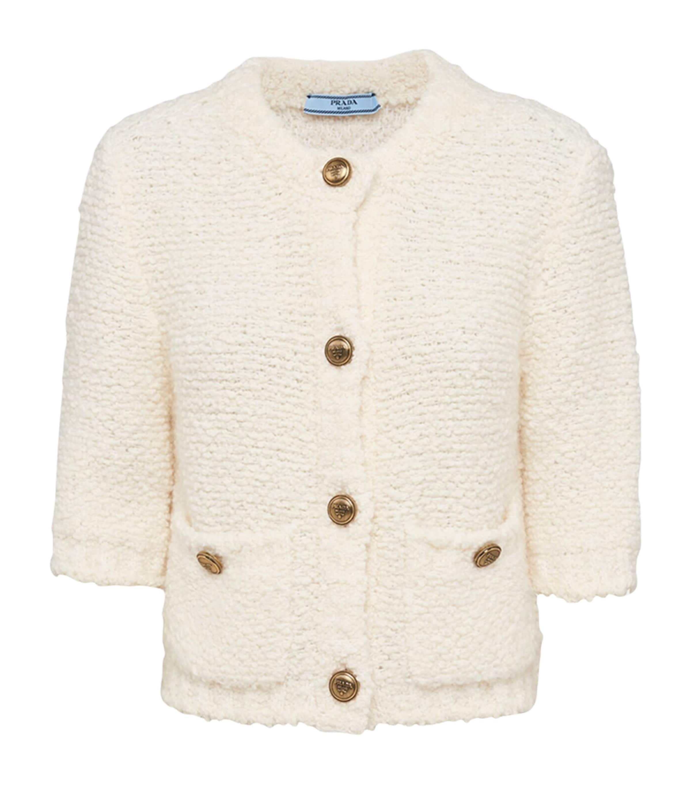 即購入OK PRADA FW2017 Ribbed Cardigan Prada Cropped Cotton Cardigan | Saks Fifth Avenue