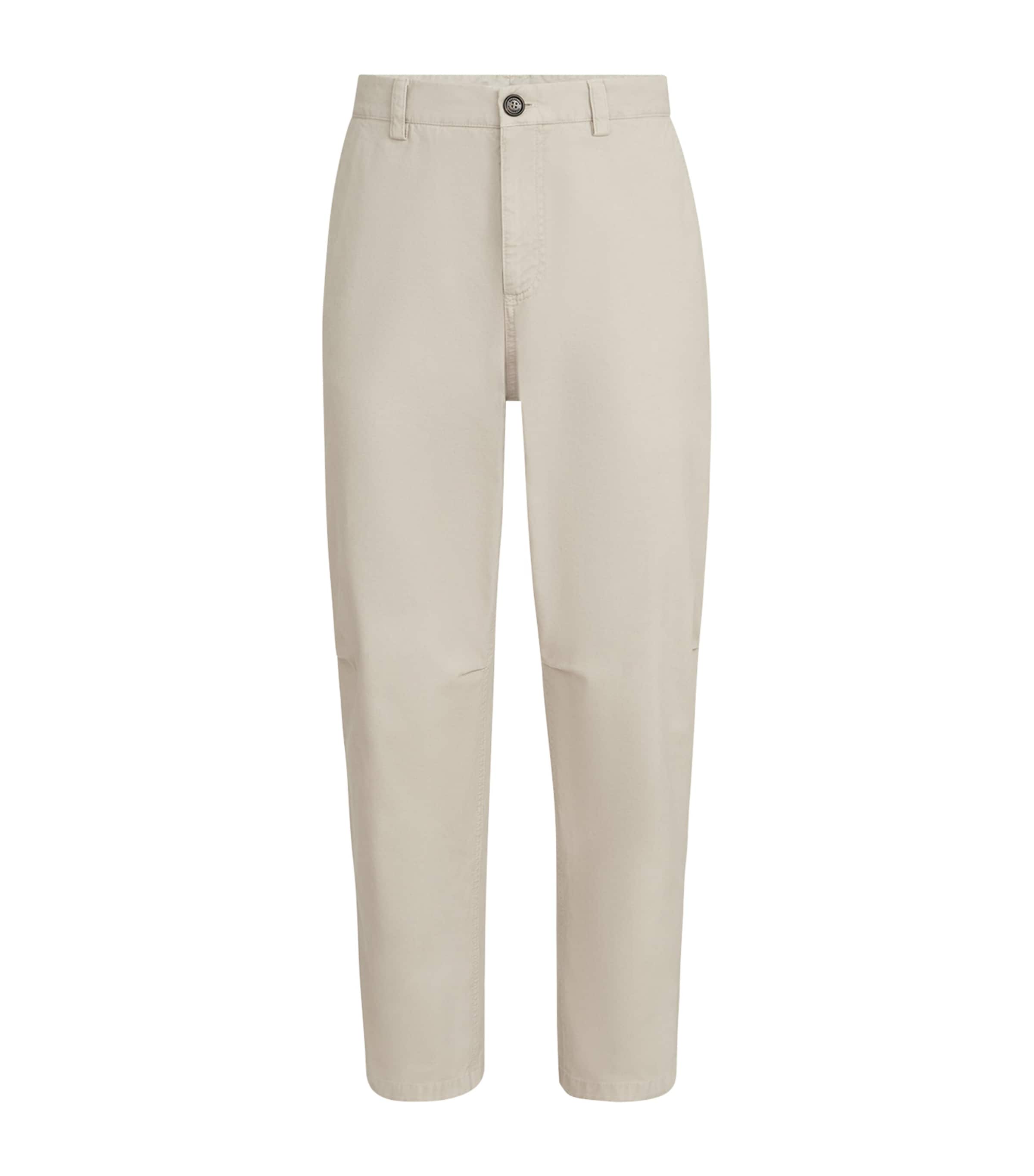 Brunello Cucinelli Mens Cotton Gabardine Straight Trousers Image 1
