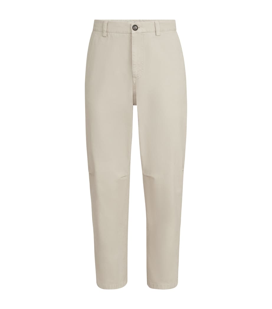 Brunello Cucinelli Mens Cotton Gabardine Straight Trousers Image 1