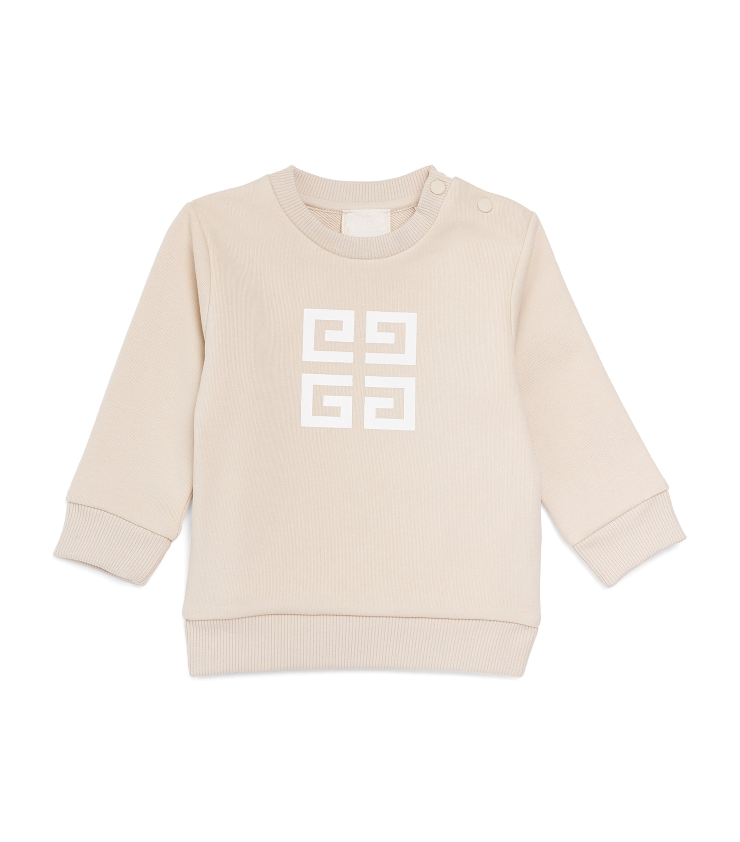 Givenchy Kids Cotton 4G Logo Sweatshirt (6-18 Months) Cream Image 1