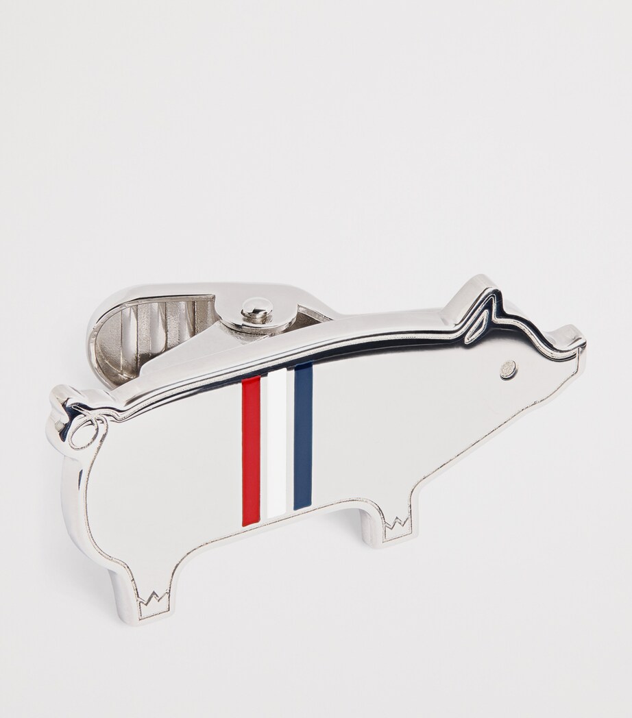 Sterling Silver Pig Tie Bar SILVER Image 5