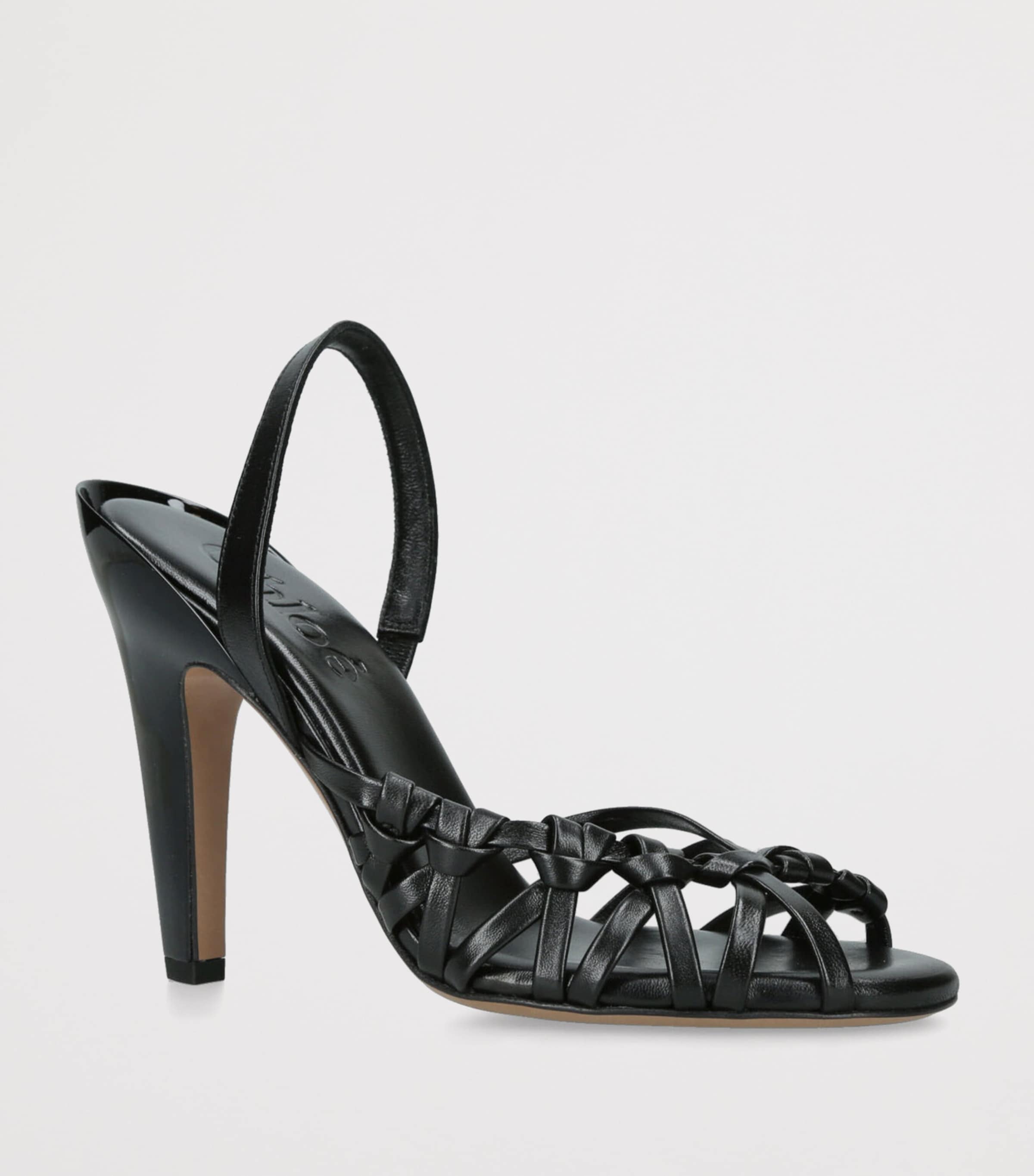 Chloé Leather Estra Slingback Pumps 100 Black Image 3