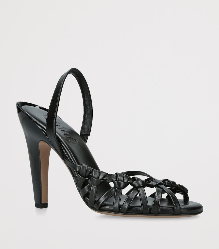 Chloé Leather Estra Slingback Pumps 100 Black Image 3
