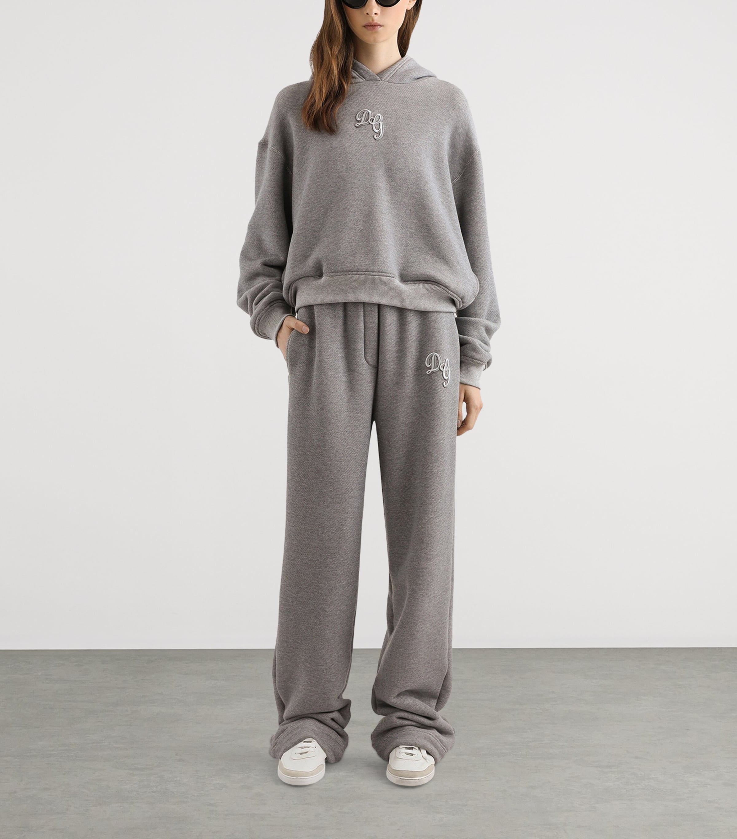 Dolce&Gabbana Womens Cotton-Blend Sweatpants Mela Image 2