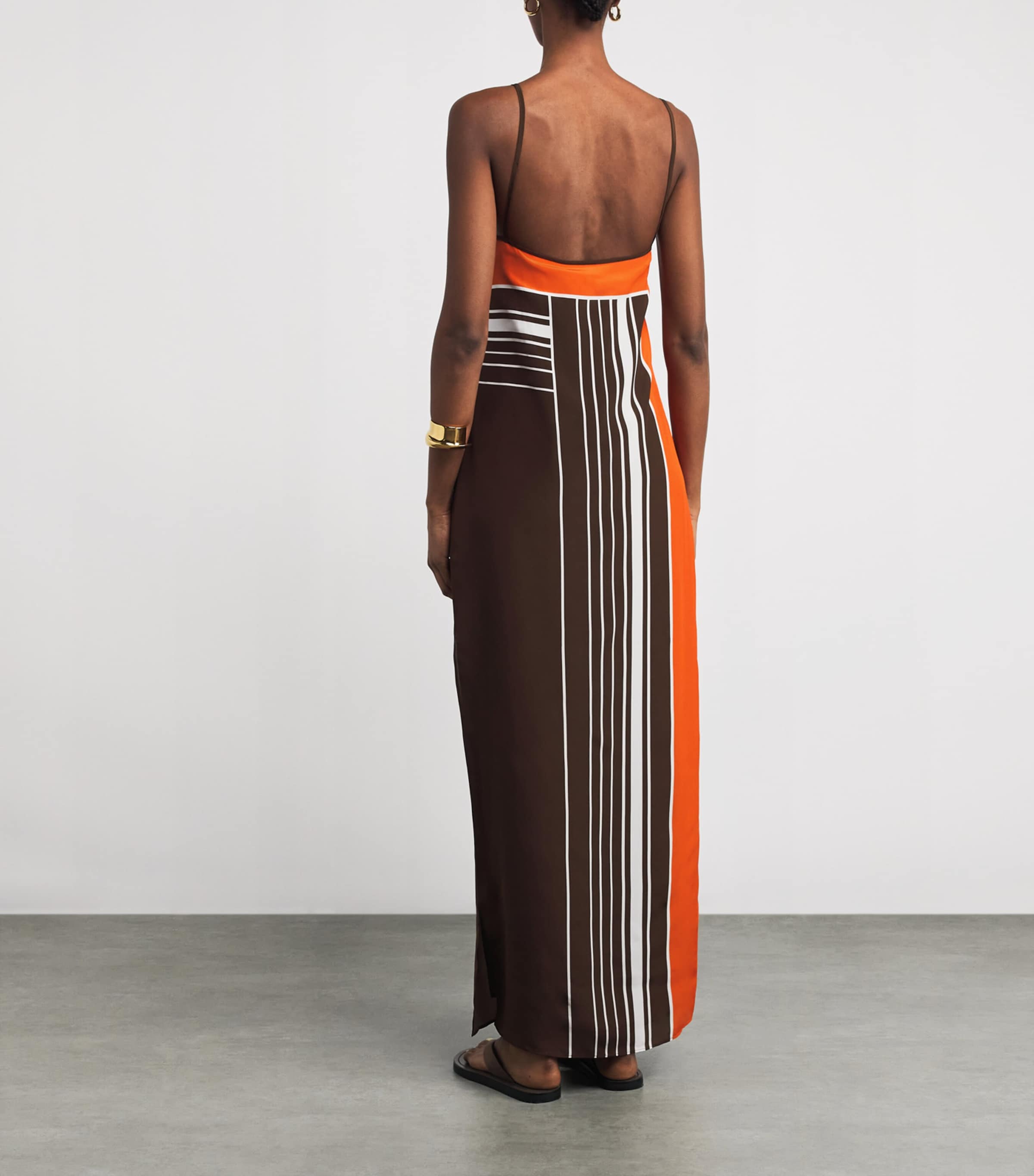 Silk Stripe Destino Maxi Dress PACHA STRIPE Image 3