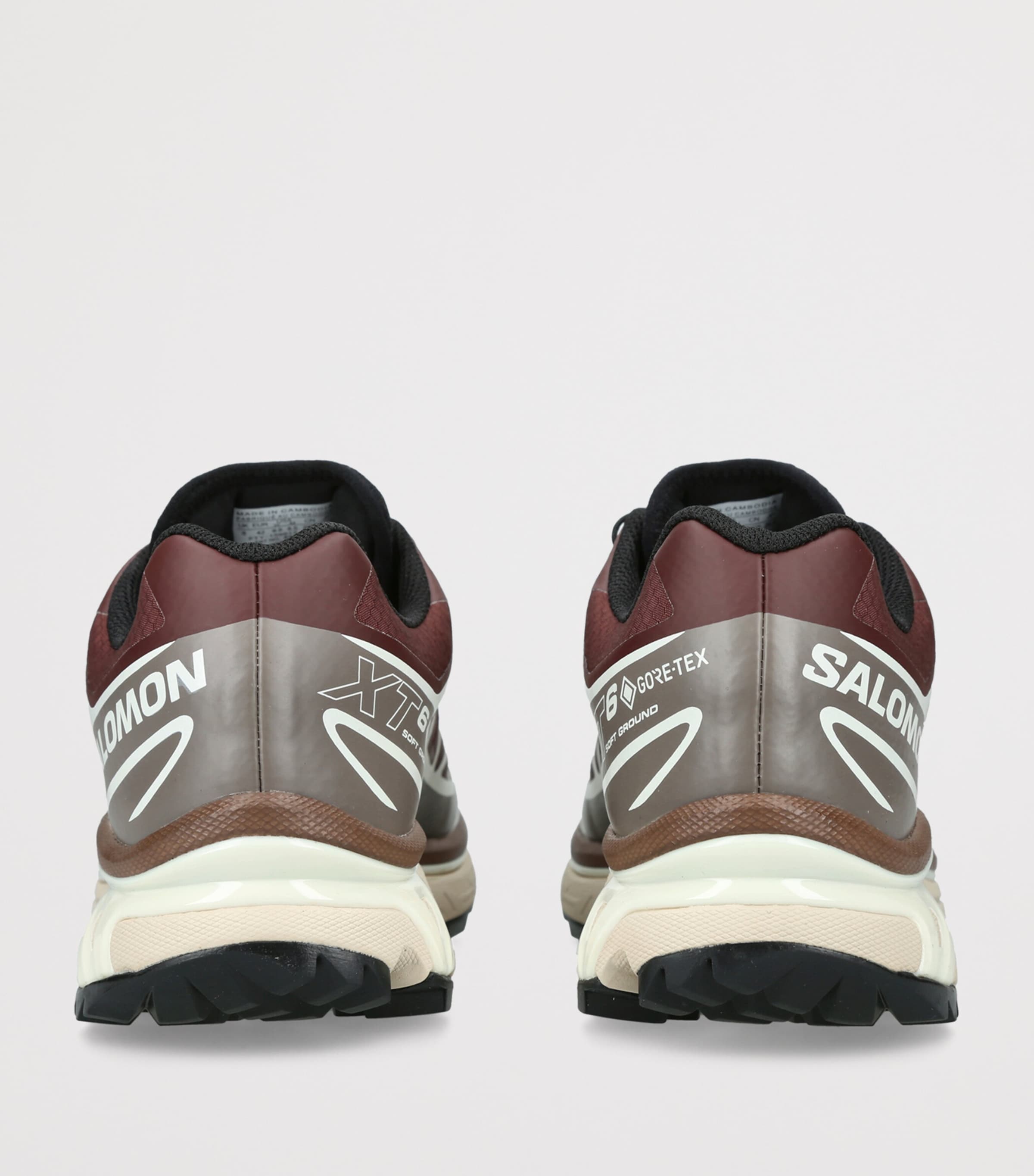 Salomon Mens XT-6 Gore-Tex Sneakers Wine Comb Image 2