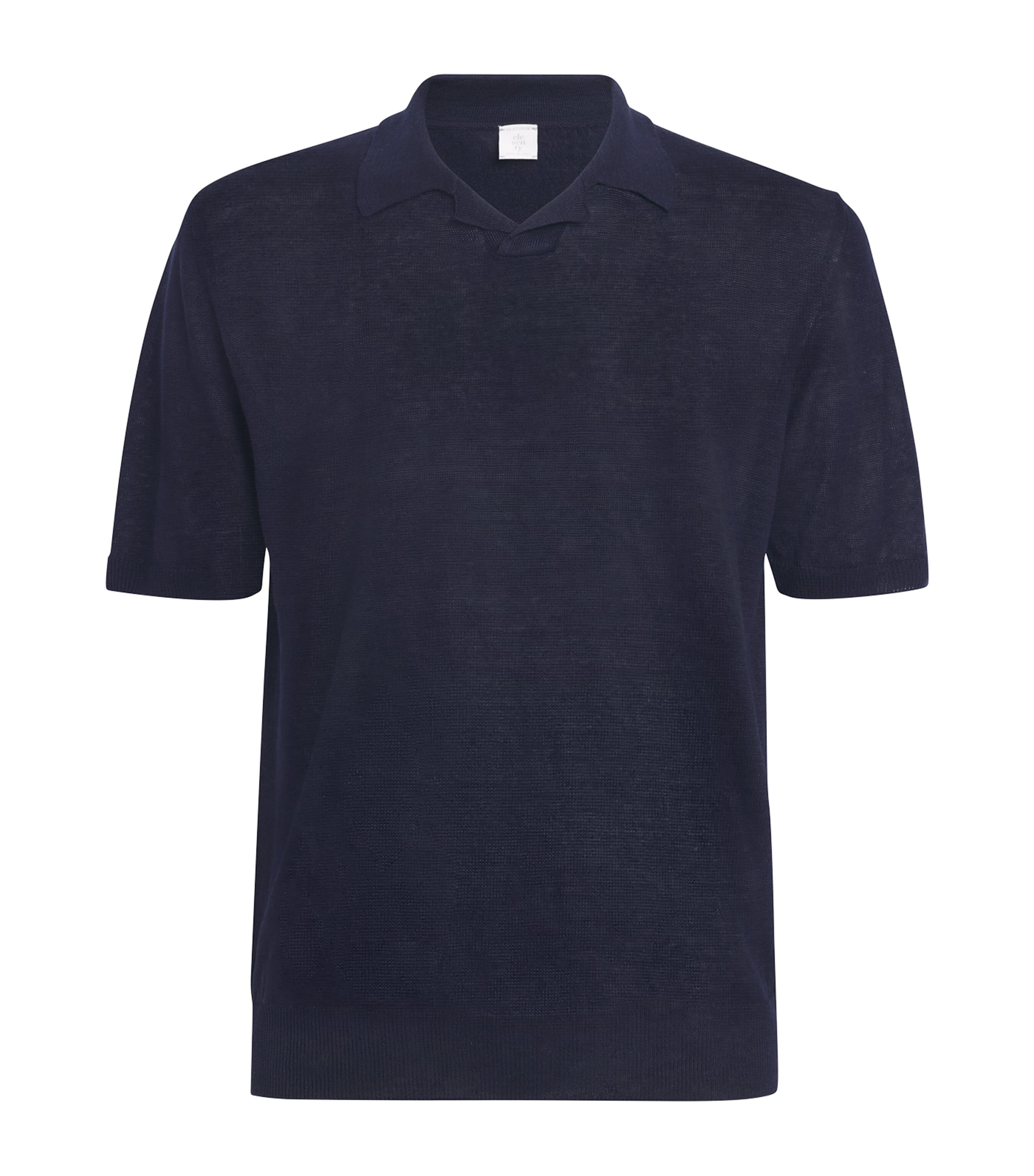 Linen Polo Shirt BLU Image 1