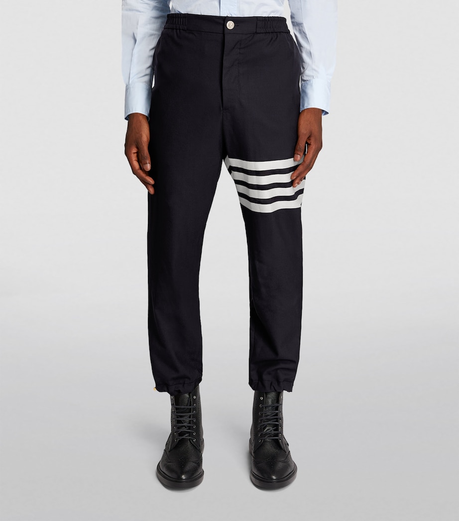 Wool 4-Bar Trousers NAVY Image 3
