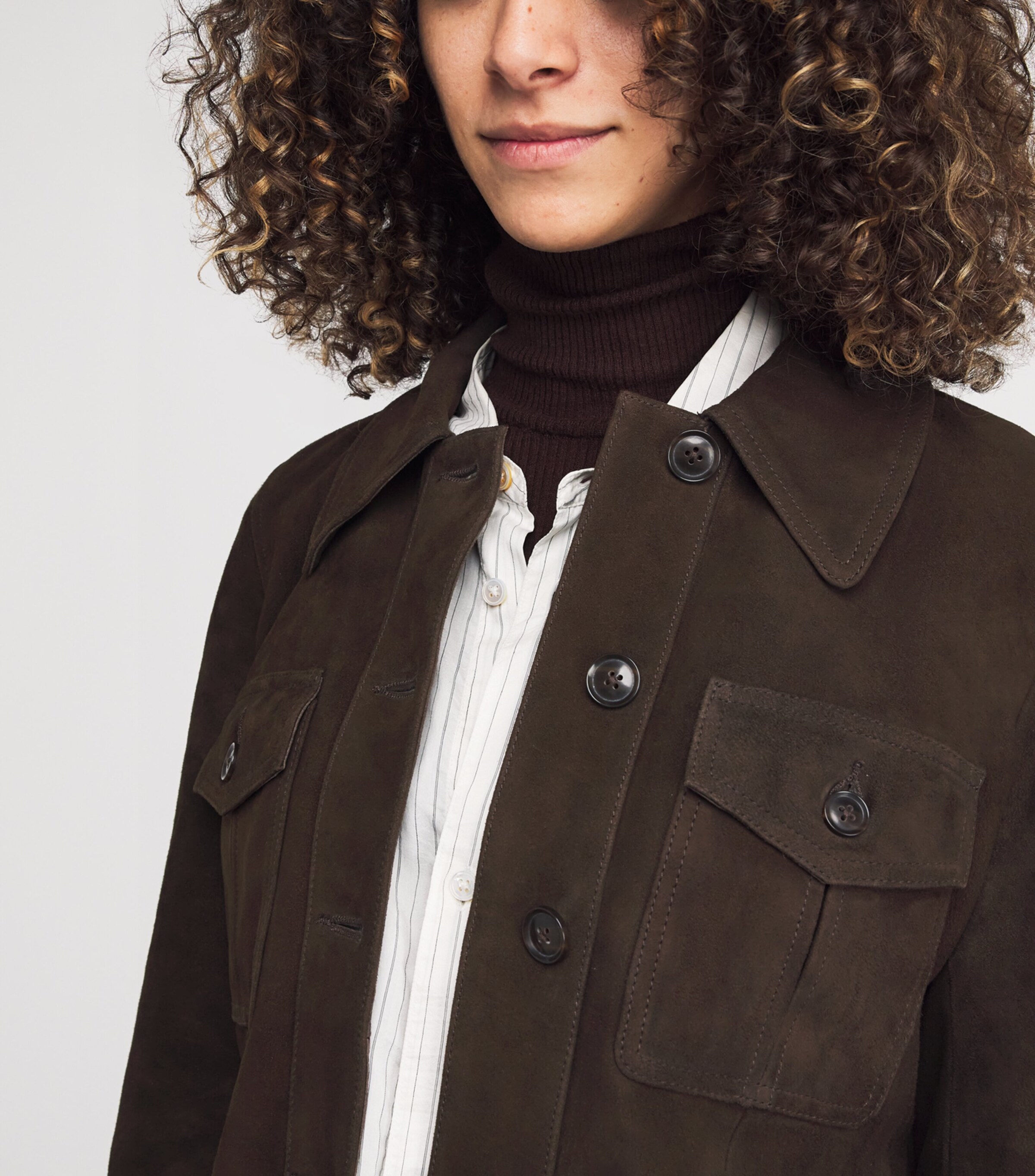 Suede Feyd Leather Jacket CHOCOLATE BROWN Image 6