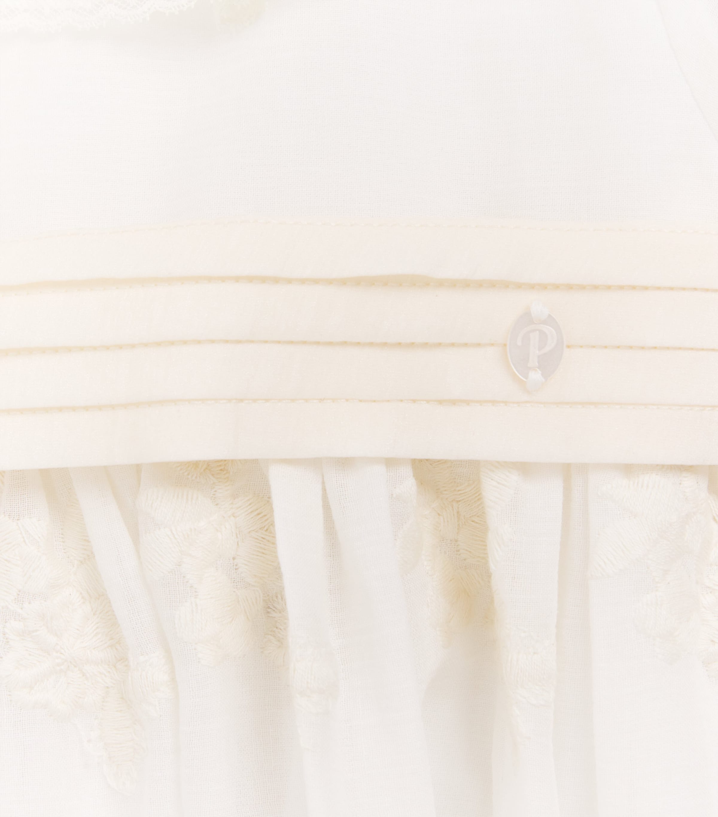 Patachou Bow-Detail Dress (3 Months-3 Years) Ivory Image 3