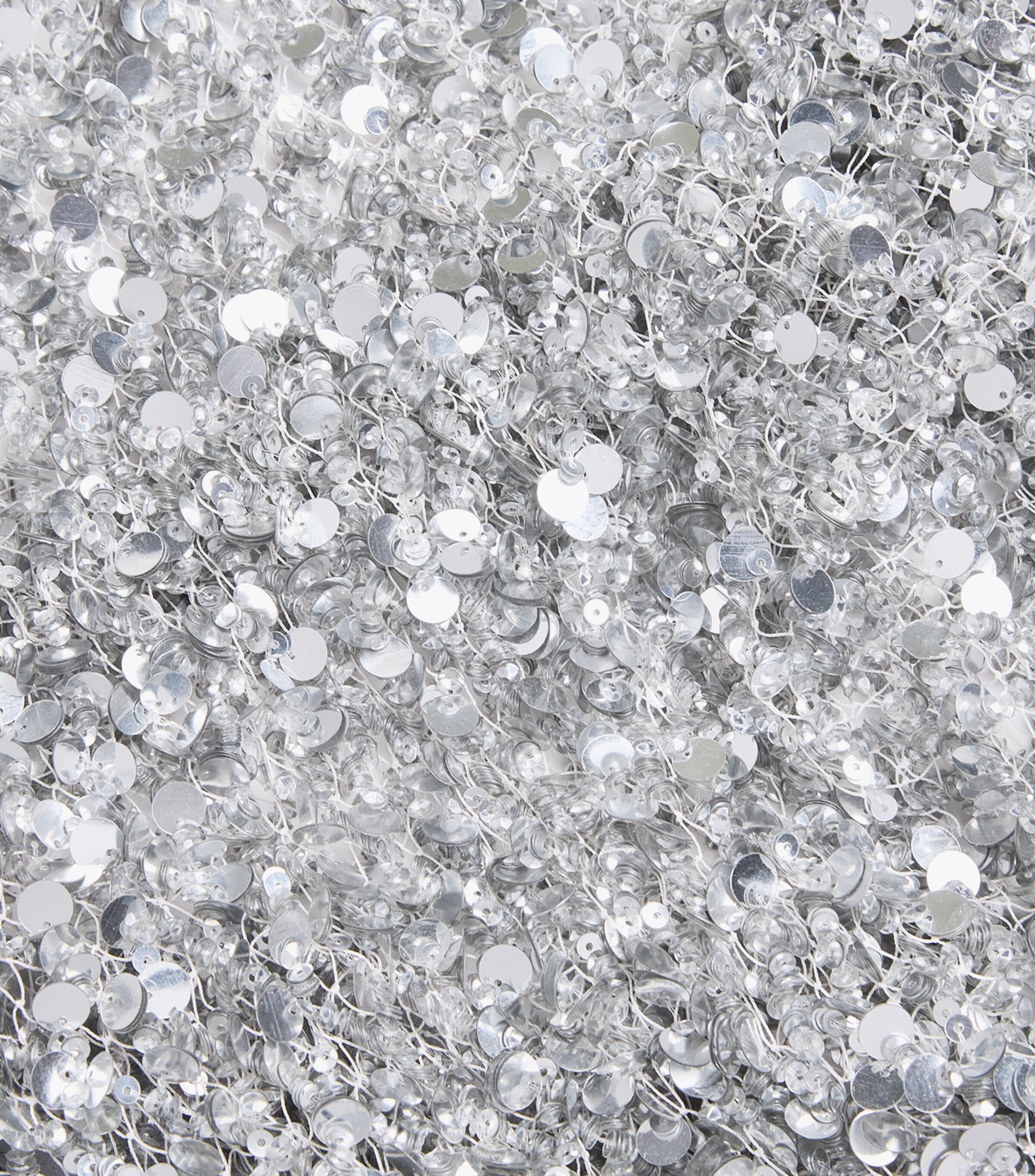 Sequinned Mesh Cape Top 042 SILVER Image 5