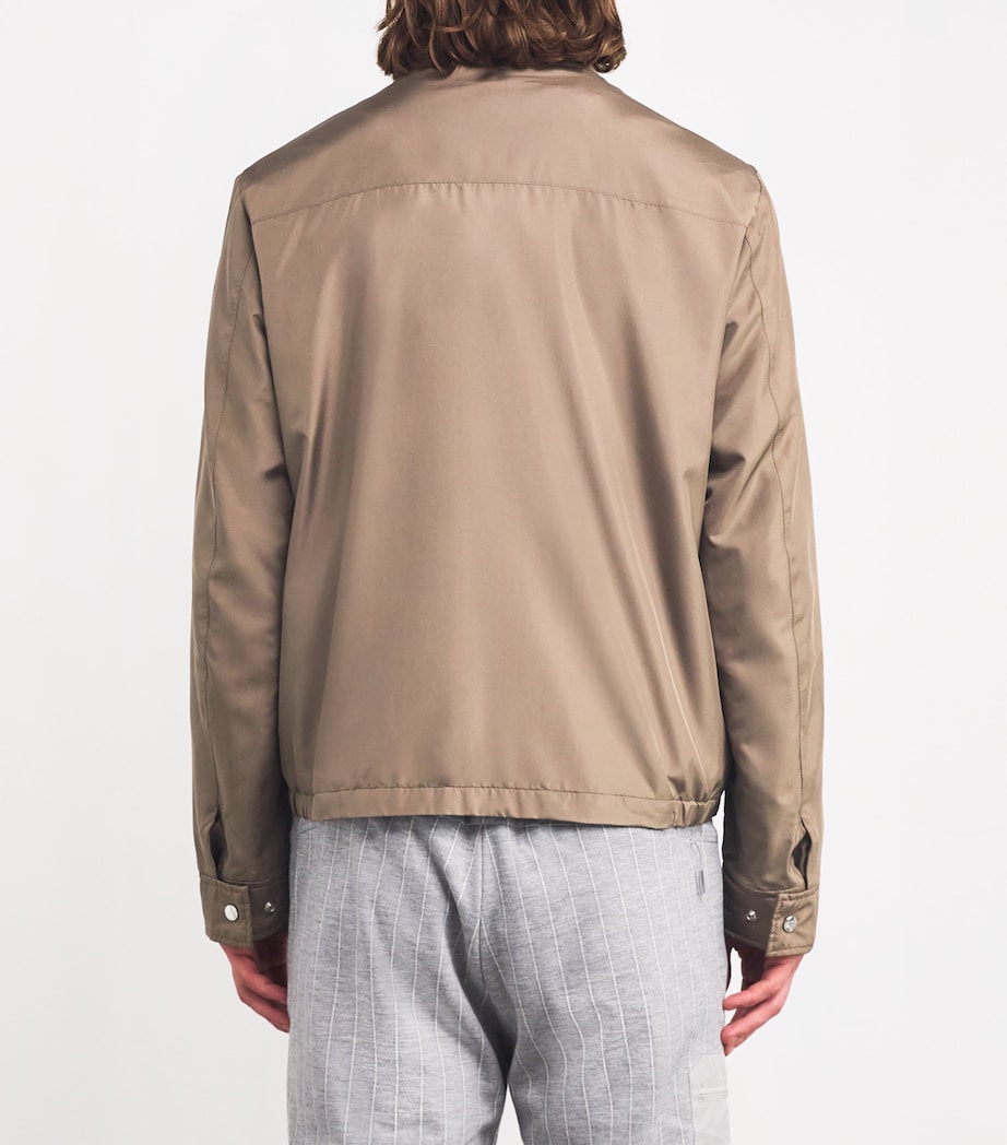 Paul & Shark Mens Typhoon Silk Bomber Jacket Suede Image 4