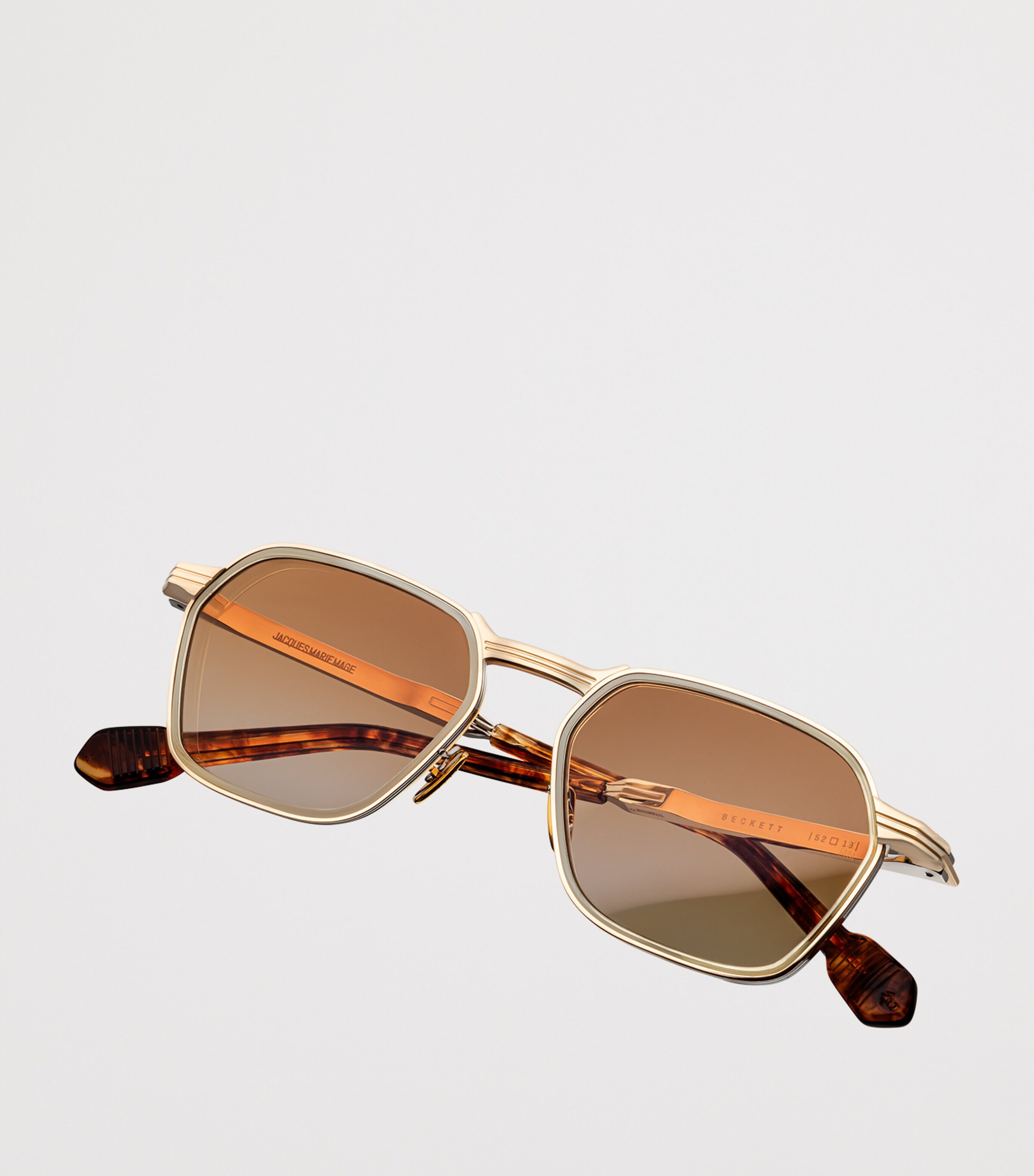 Jacques Marie Mage Titanium Beckett Sunglasses Black+black Horn Image 3