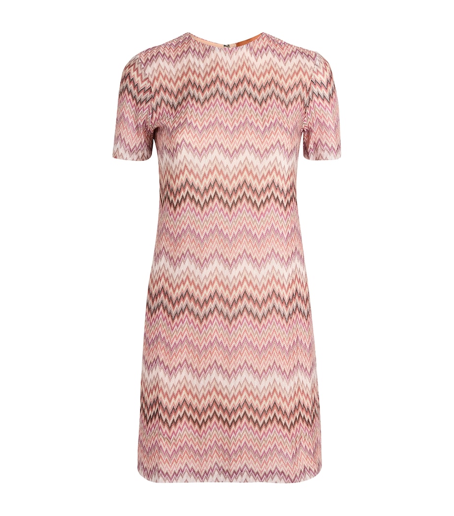 Missoni Womens Zigzag Midi Dress Pink White Image 1