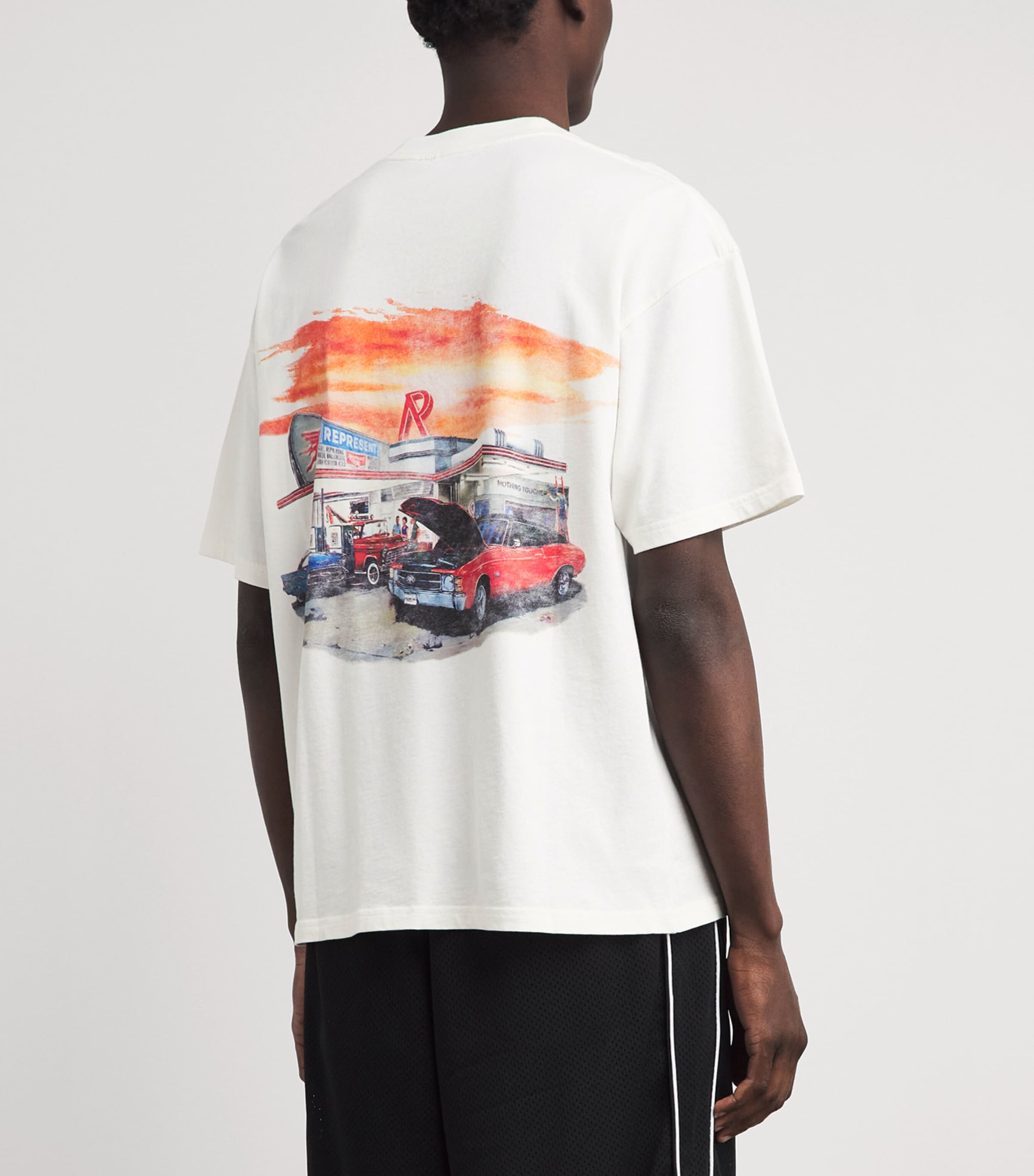 Represent Mens Cotton 24 Hour Service T-Shirt Flat White Image 5
