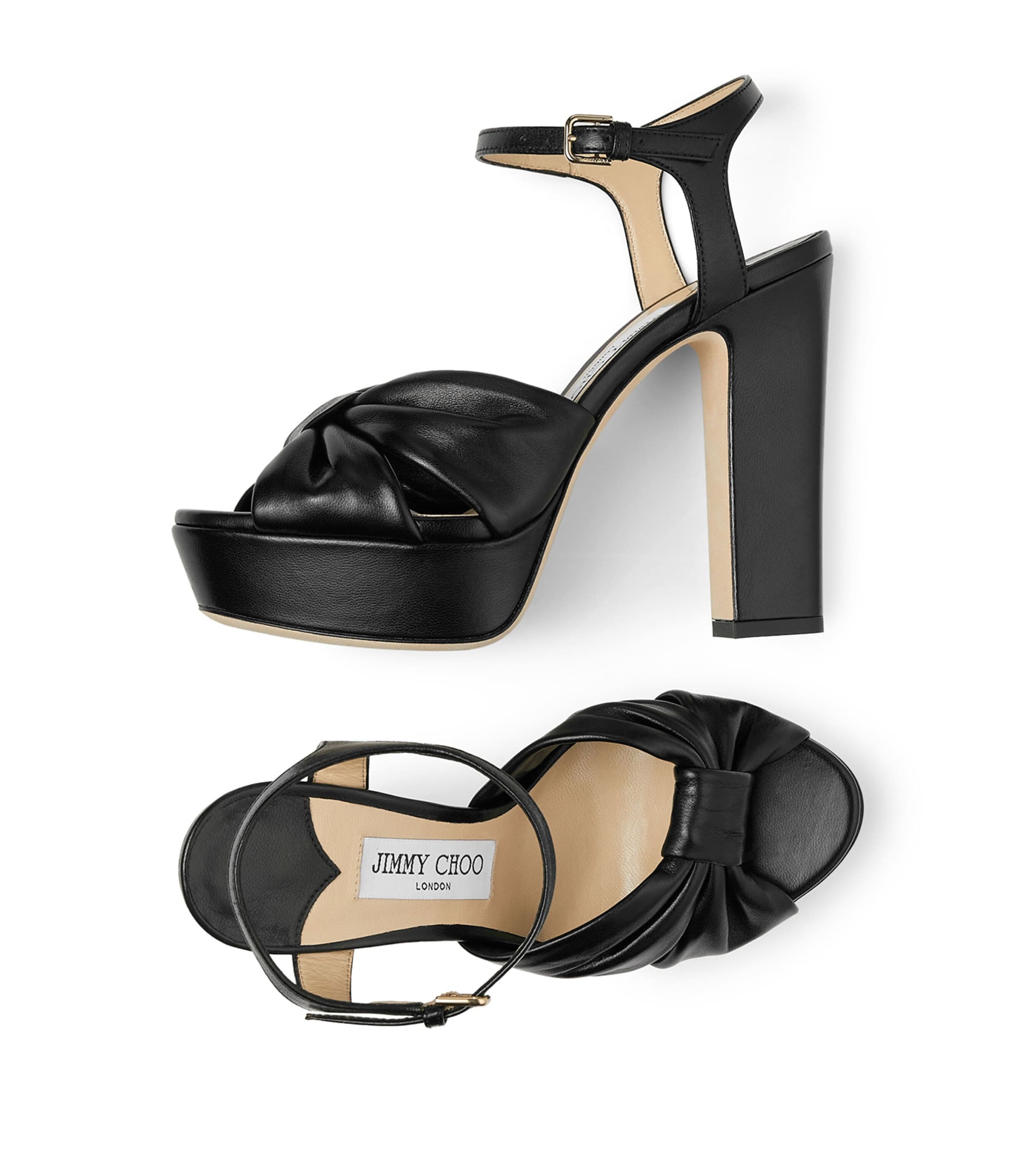 Heloise 120 Leather Sandals BLACK Image 5