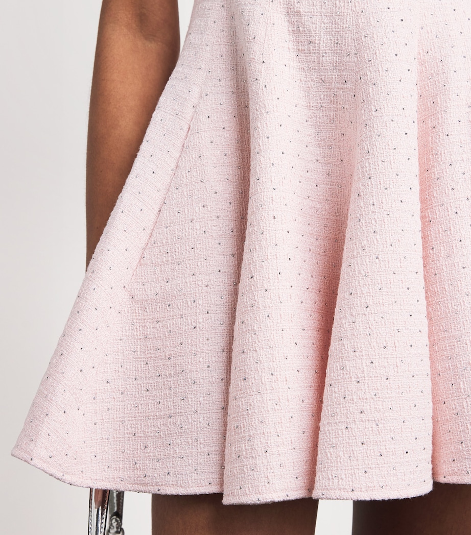 Maje Womens Tweed Mini Dress Pink Image 3