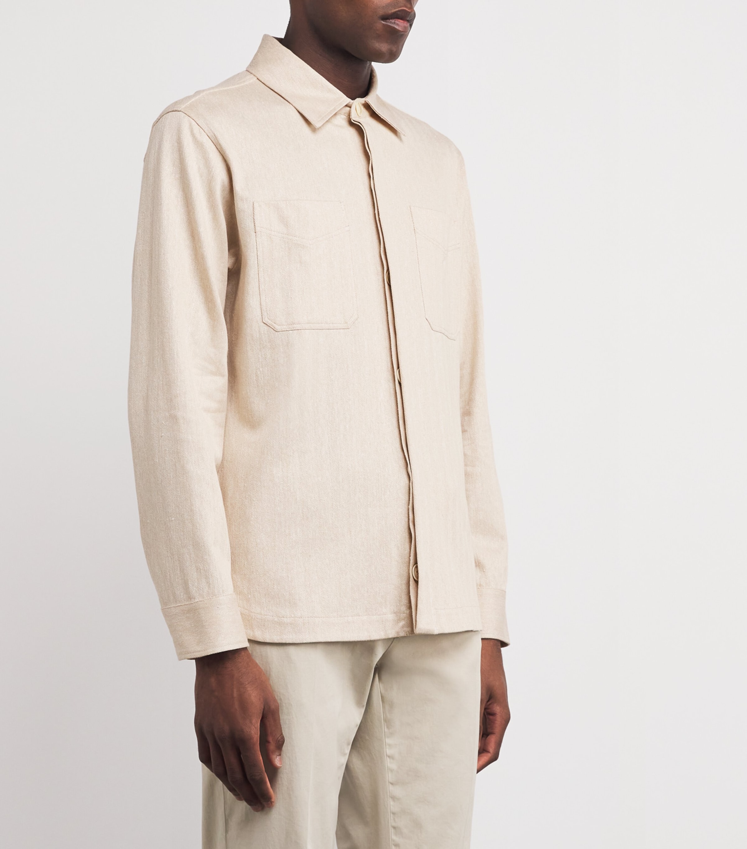 Linen-Cotton Overshirt NATURAL Image 3