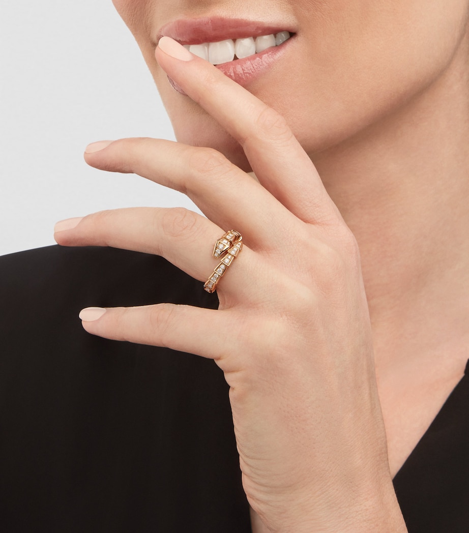 Yellow Gold and Diamond Serpenti Viper Ring YELLOW GOLD Image 3